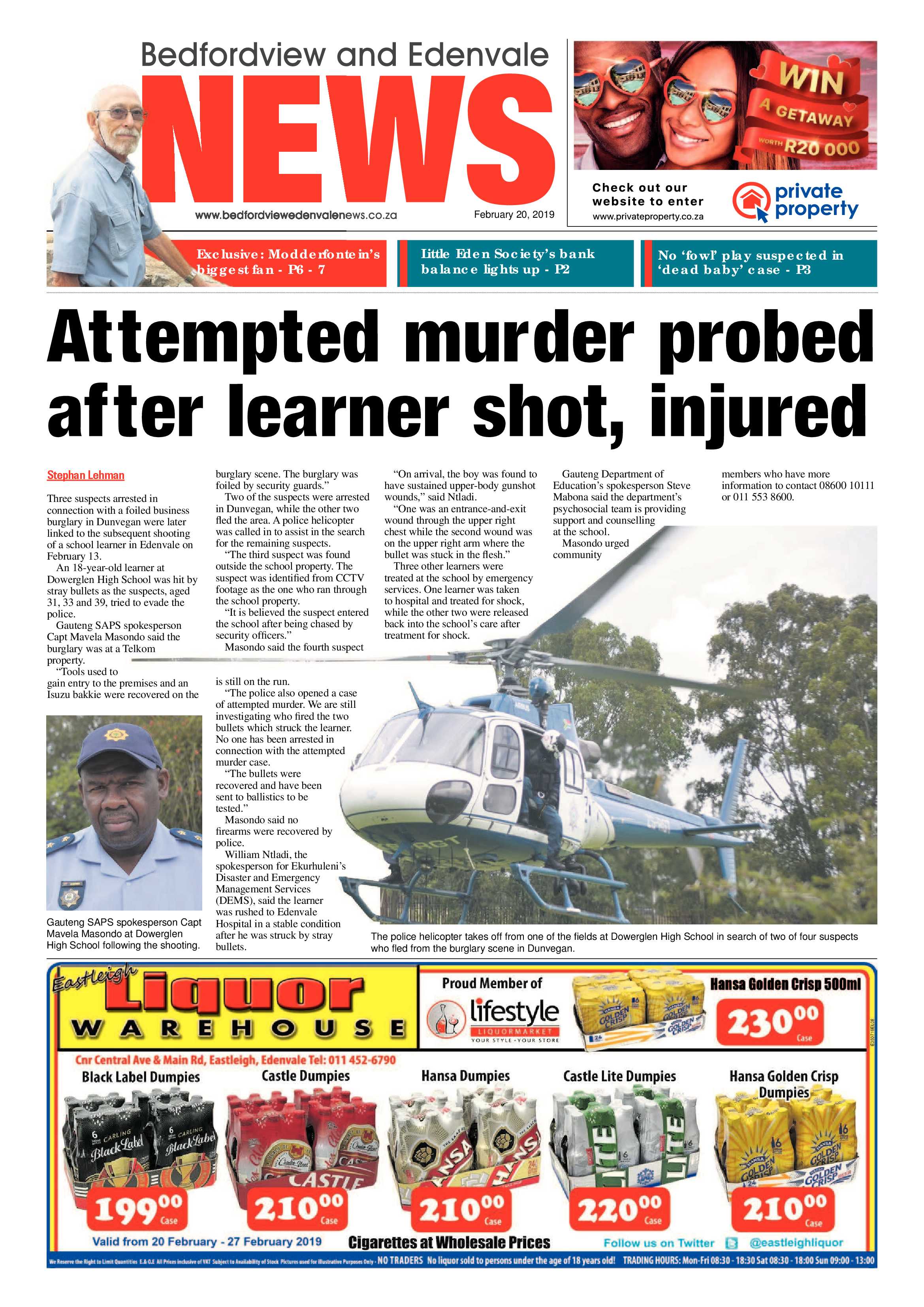 Bedfordview and Edenvale News 20 February 2019 page 1