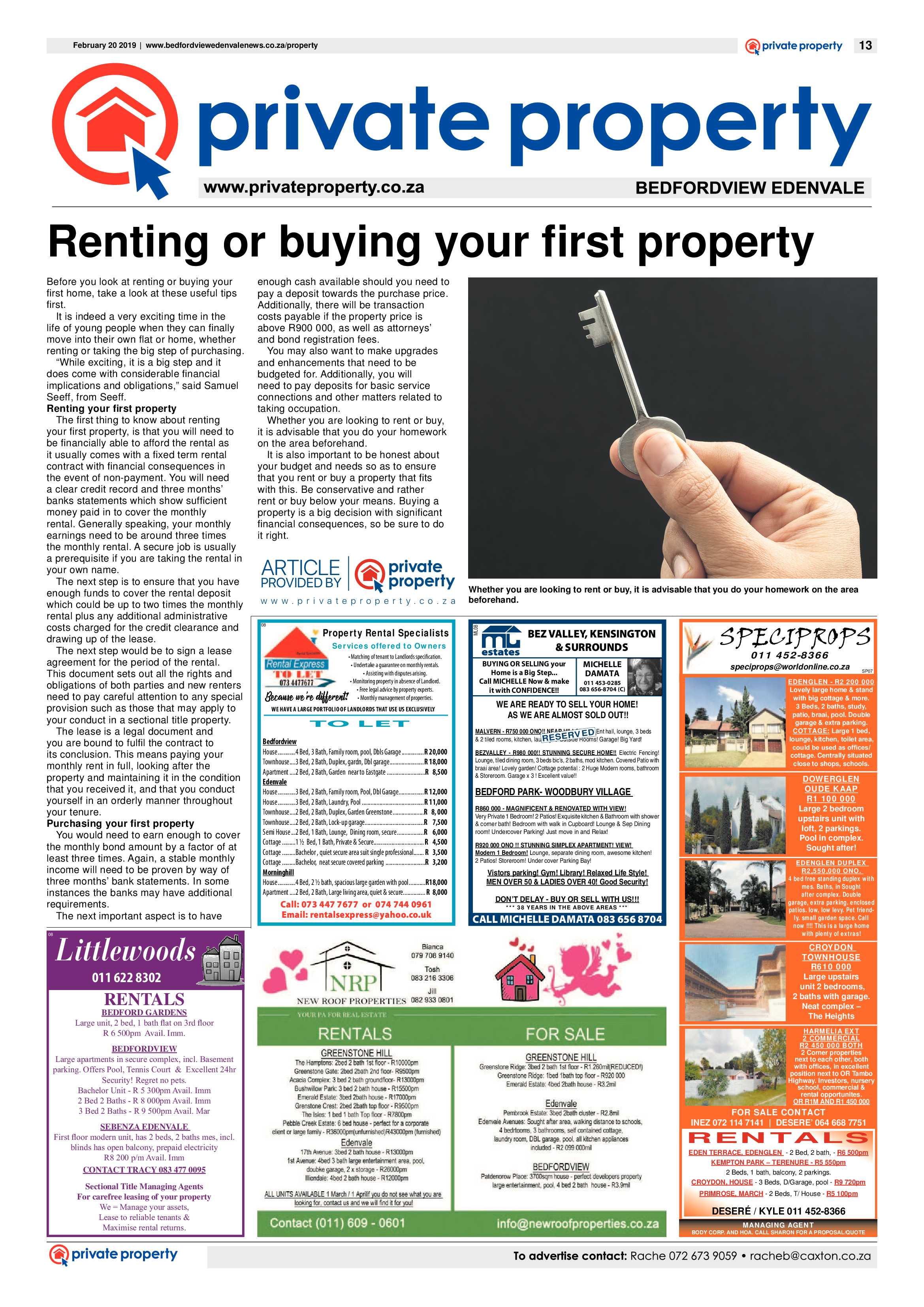 Bedfordview and Edenvale News 20 February 2019 page 13