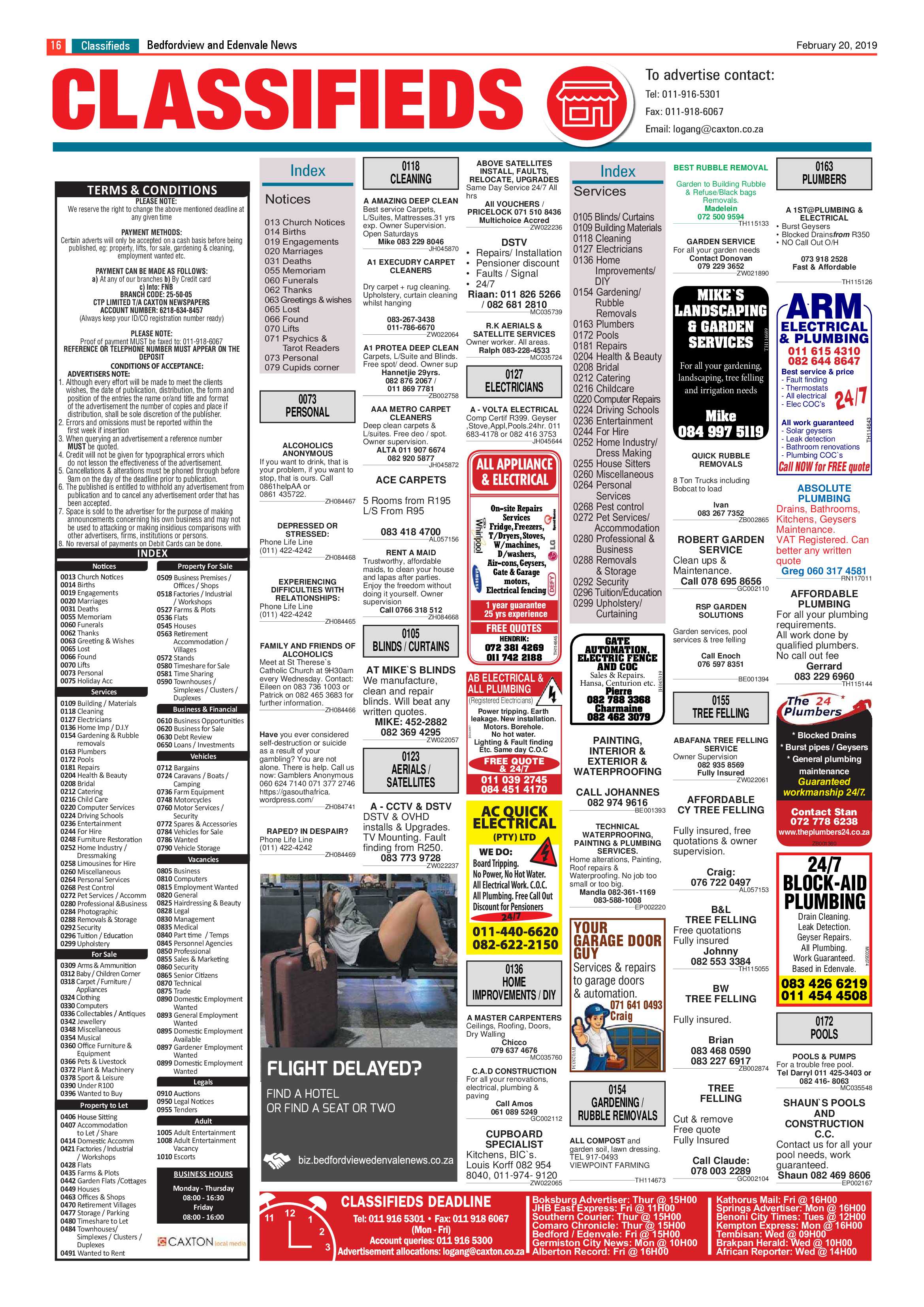 Bedfordview and Edenvale News 20 February 2019 page 16