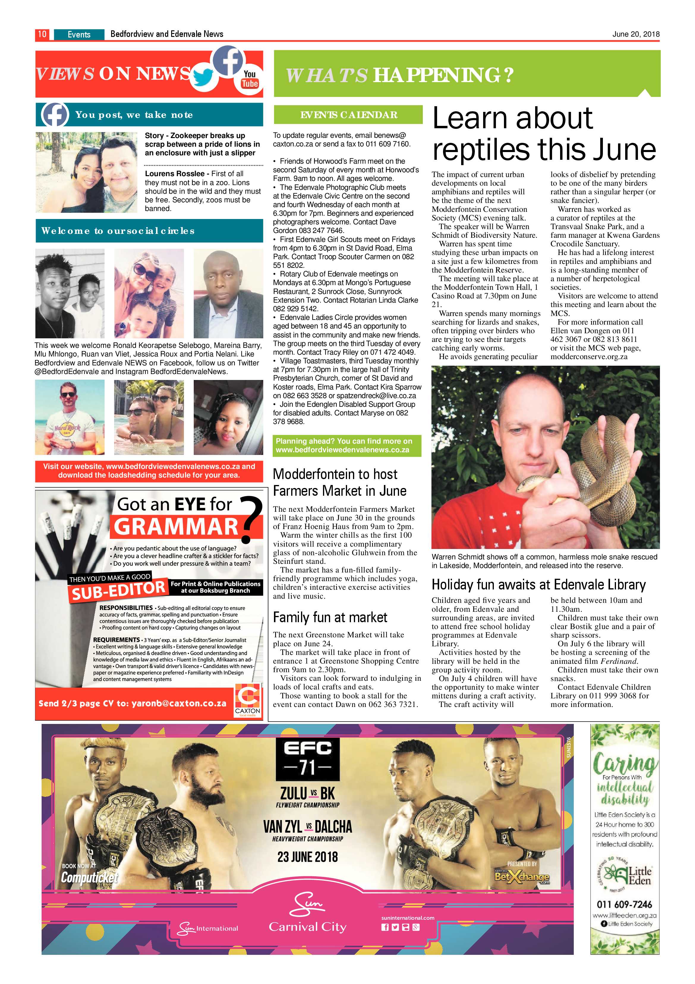 Bedfordview and Edenvale News 20 June 2018 page 10
