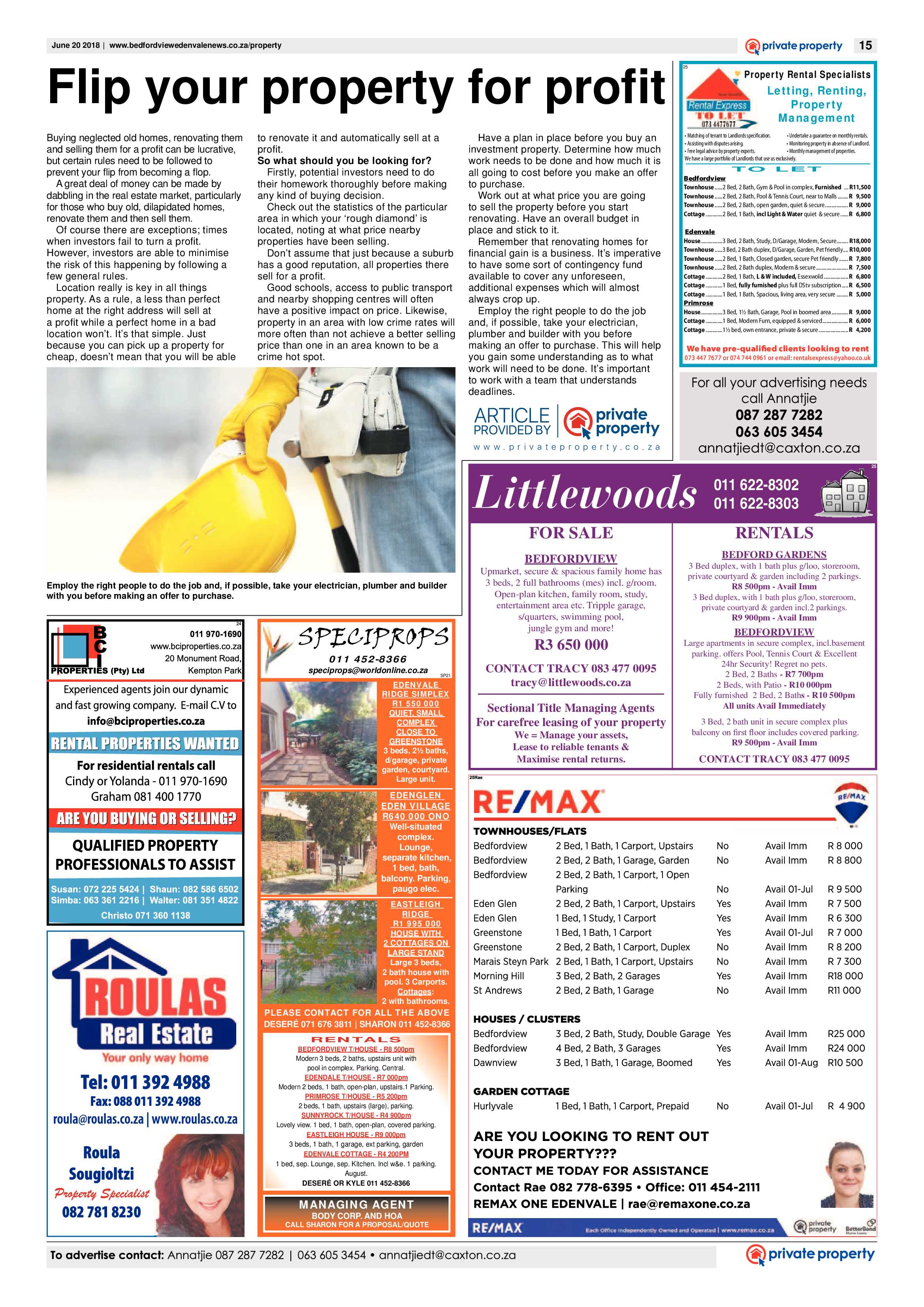 Bedfordview and Edenvale News 20 June 2018 page 15