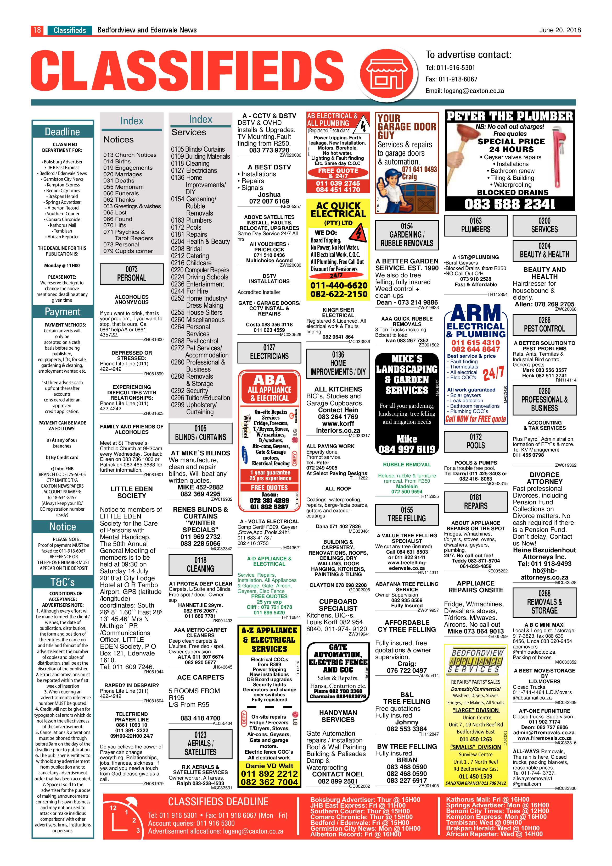 Bedfordview and Edenvale News 20 June 2018 page 18