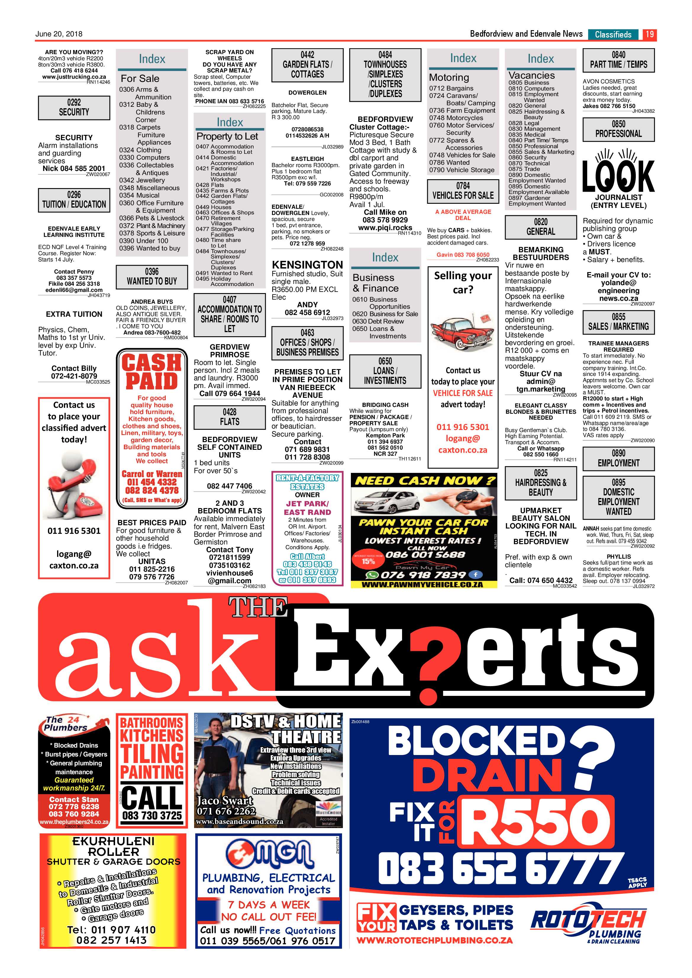 Bedfordview and Edenvale News 20 June 2018 page 19