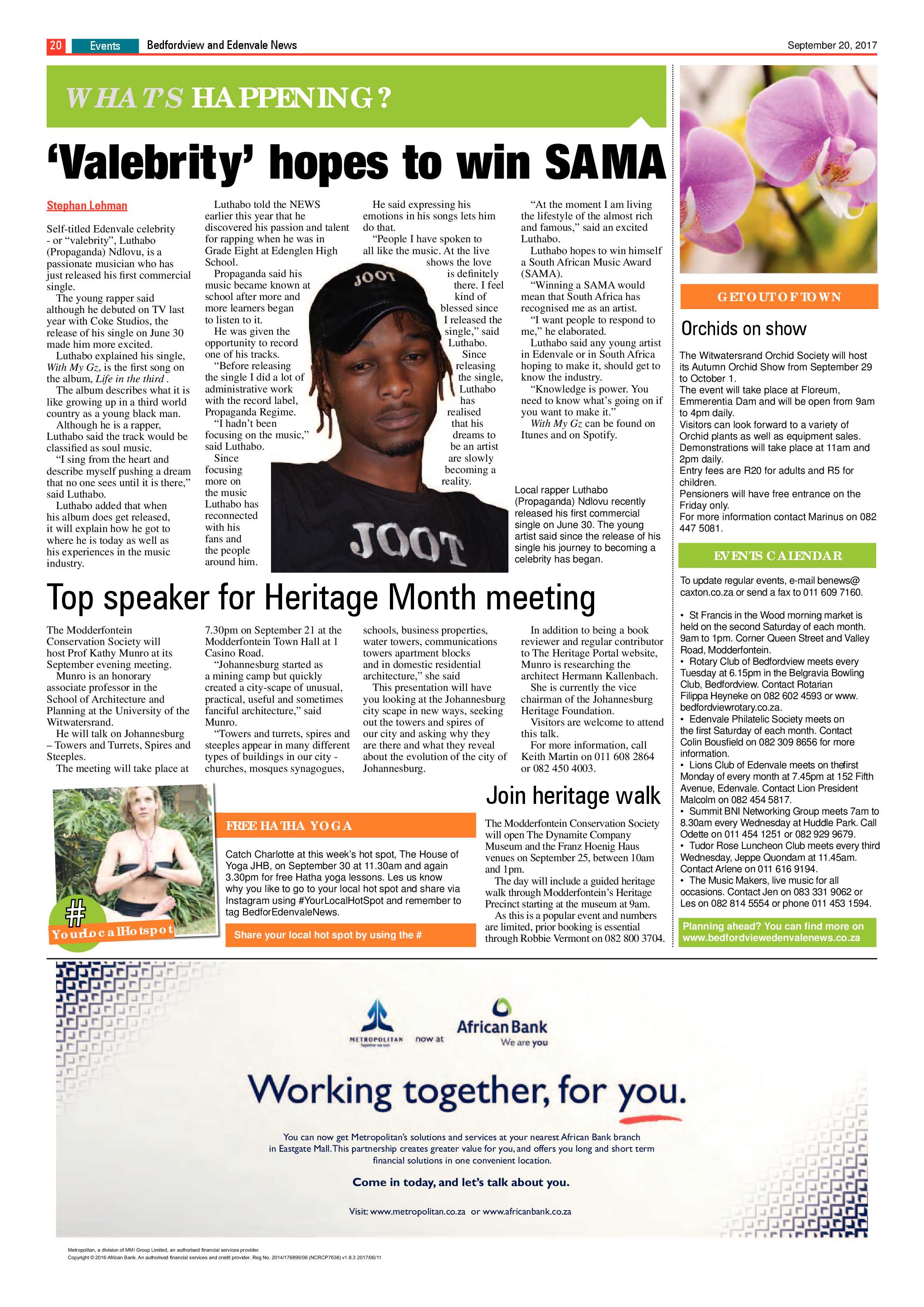 Bedfordview and Edenvale News 20 September 2017 page 20