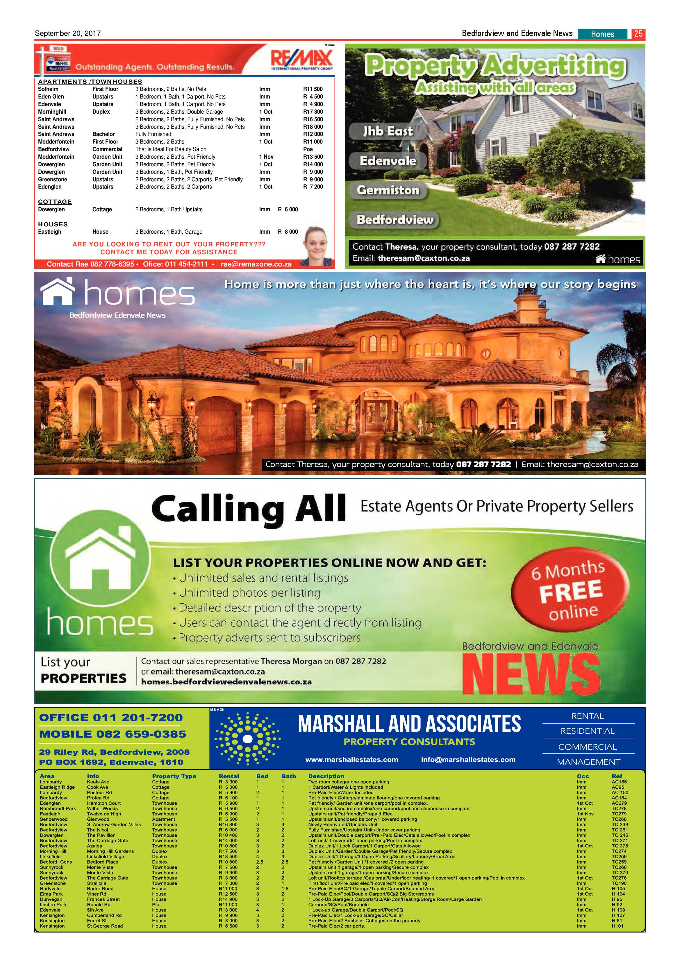 Bedfordview and Edenvale News 20 September 2017 page 25