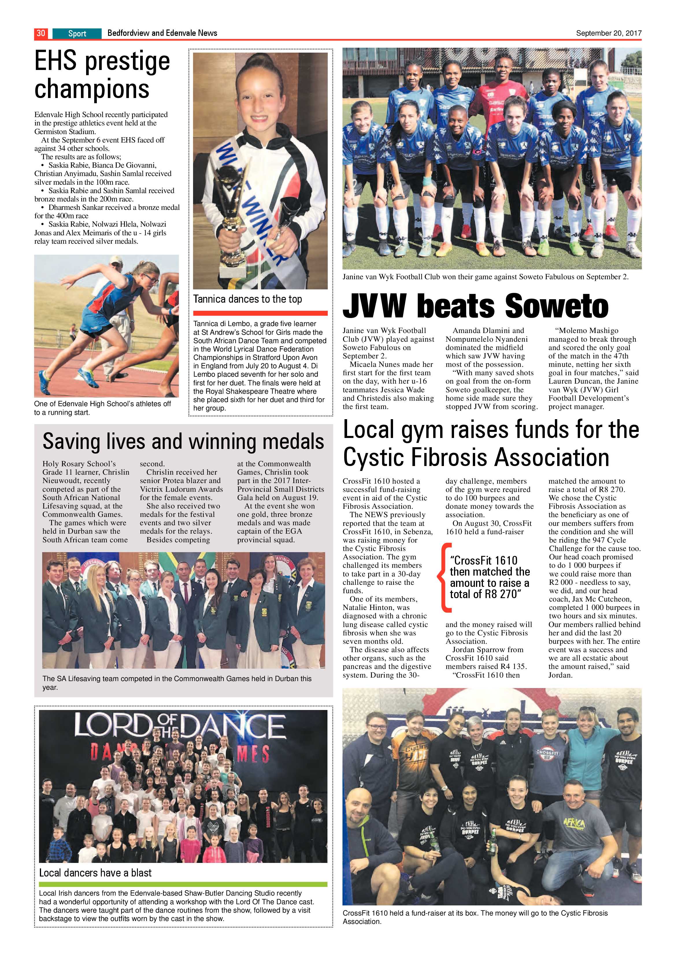 Bedfordview and Edenvale News 20 September 2017 page 30