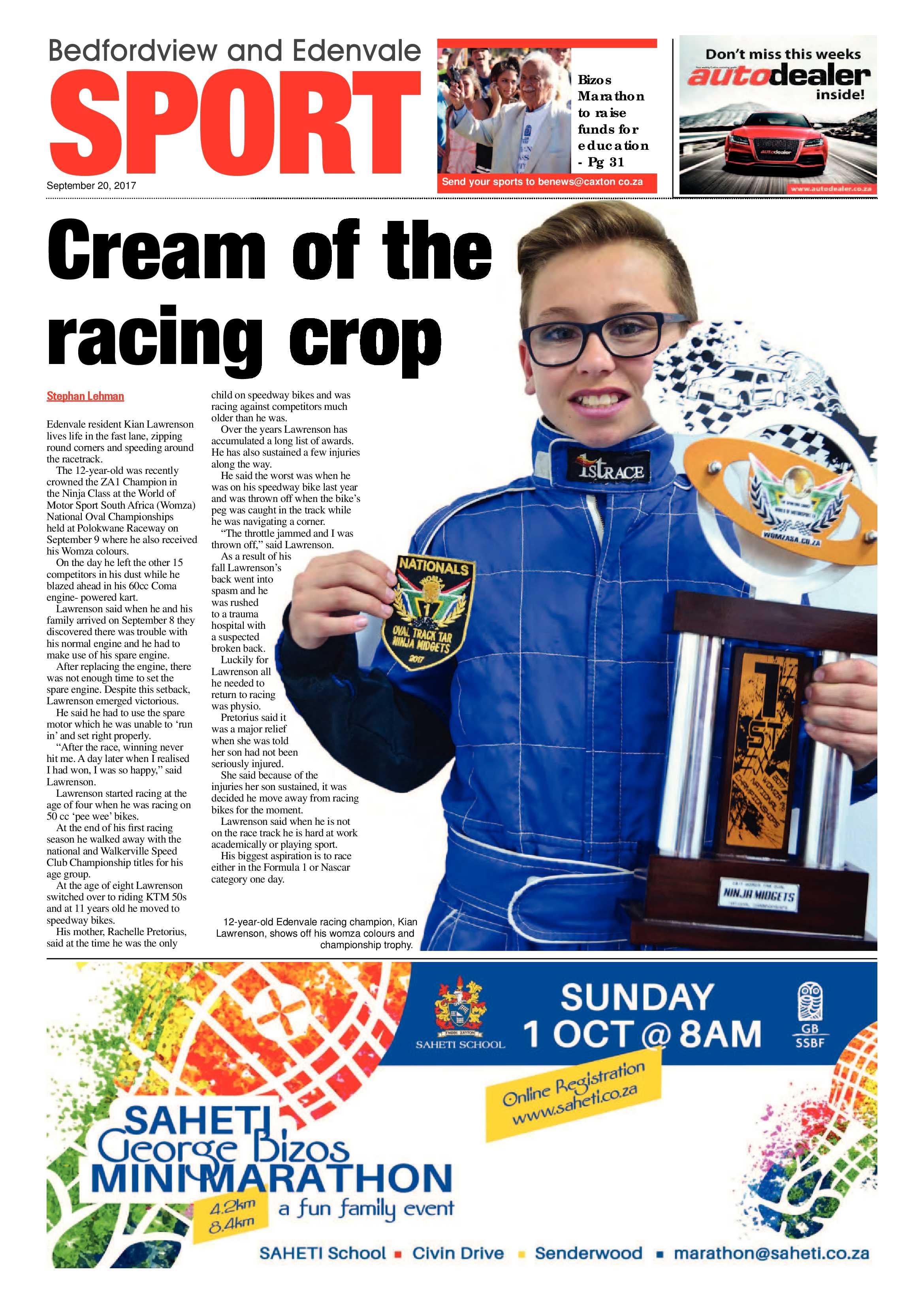 Bedfordview and Edenvale News 20 September 2017 page 32