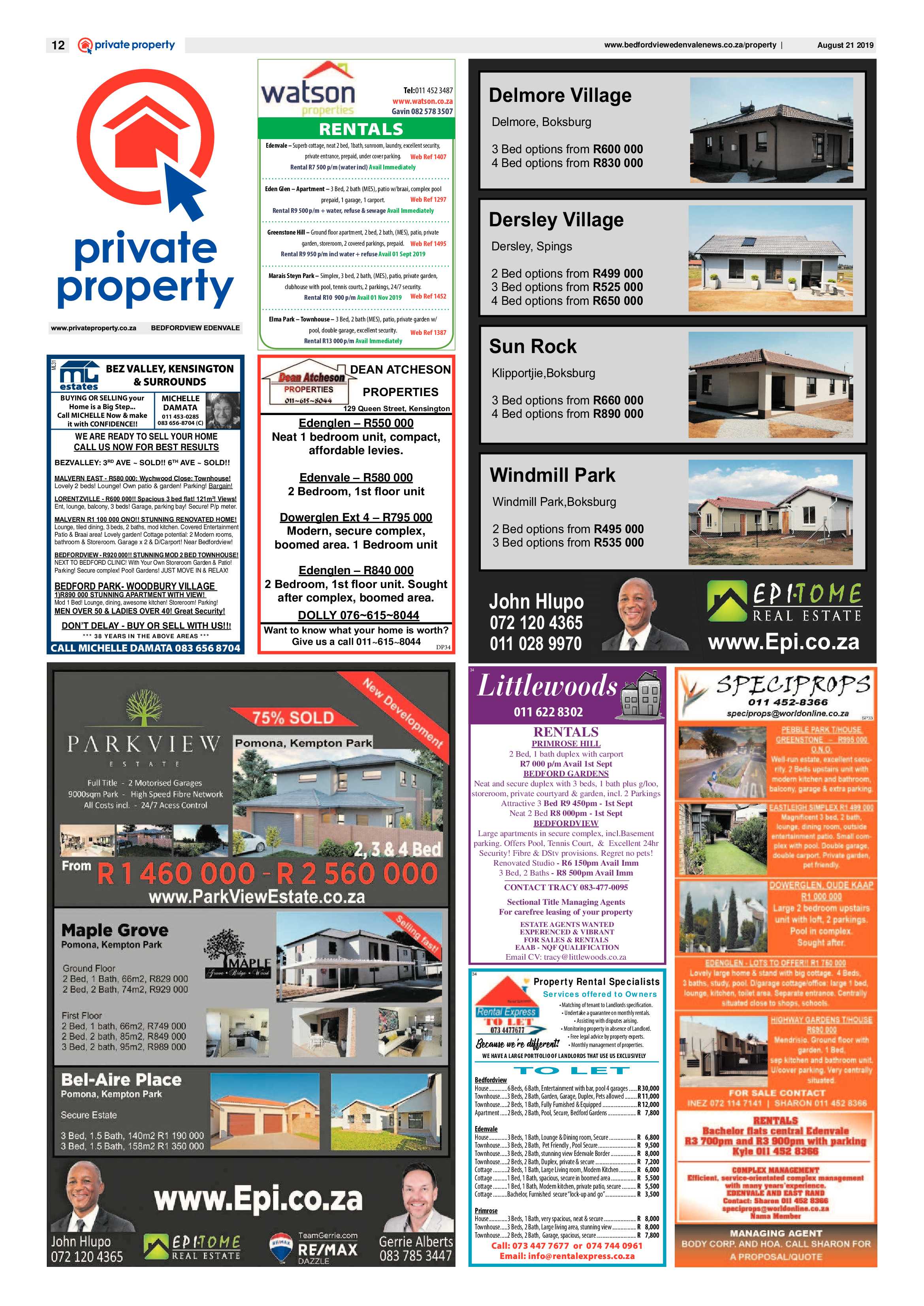 Bedfordview and Edenvale News 21 August 2019 page 12