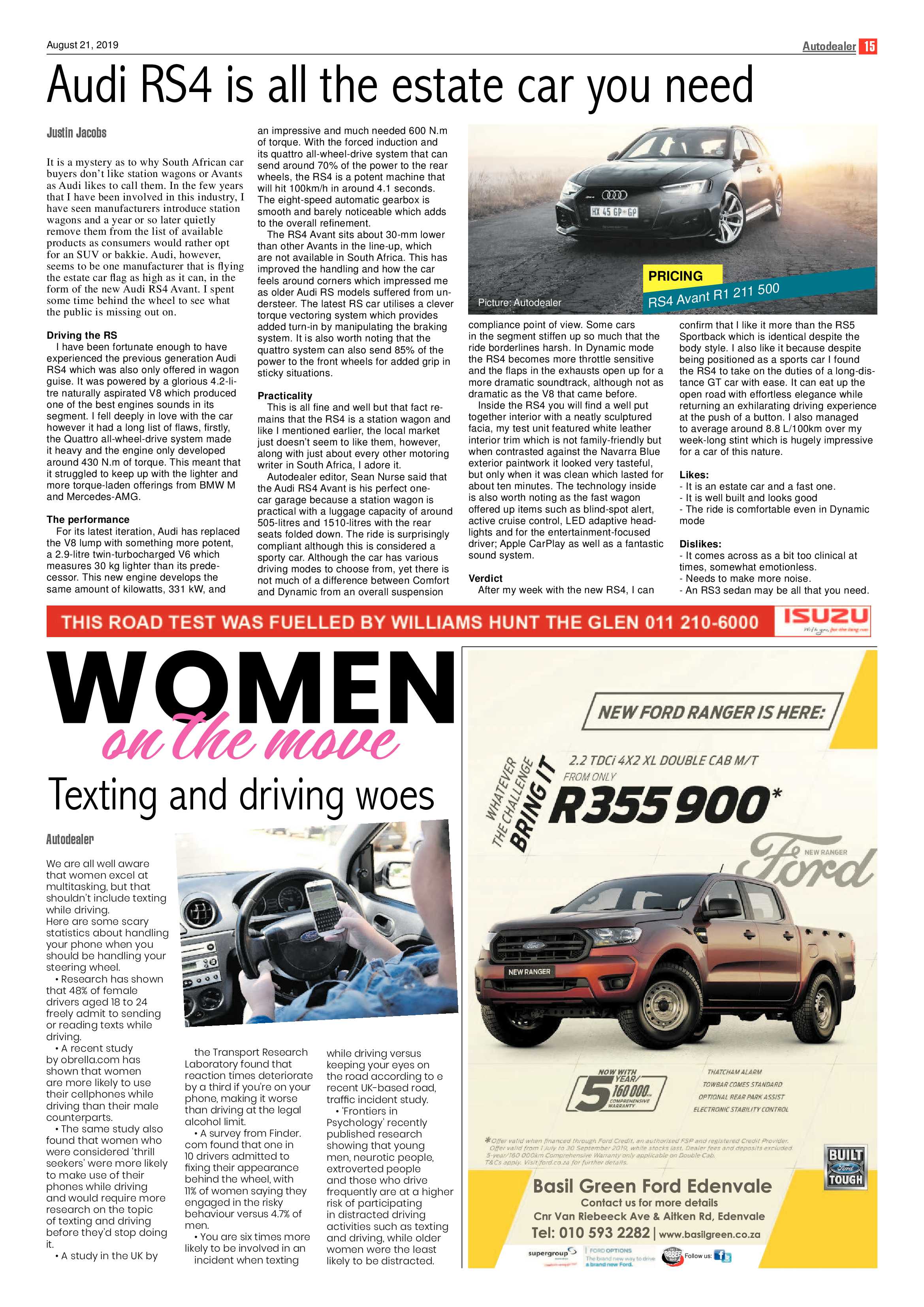Bedfordview and Edenvale News 21 August 2019 page 15