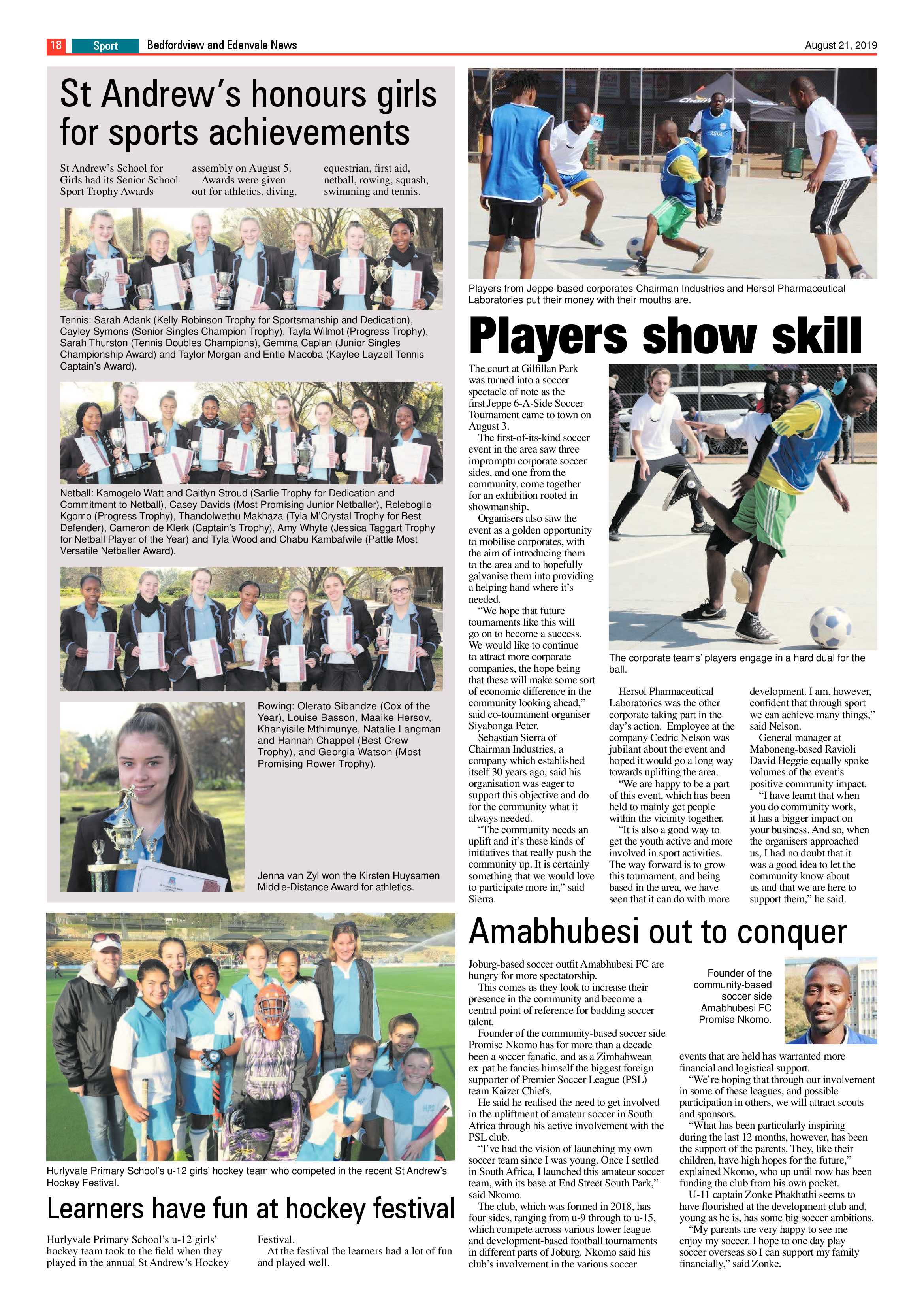 Bedfordview and Edenvale News 21 August 2019 page 18