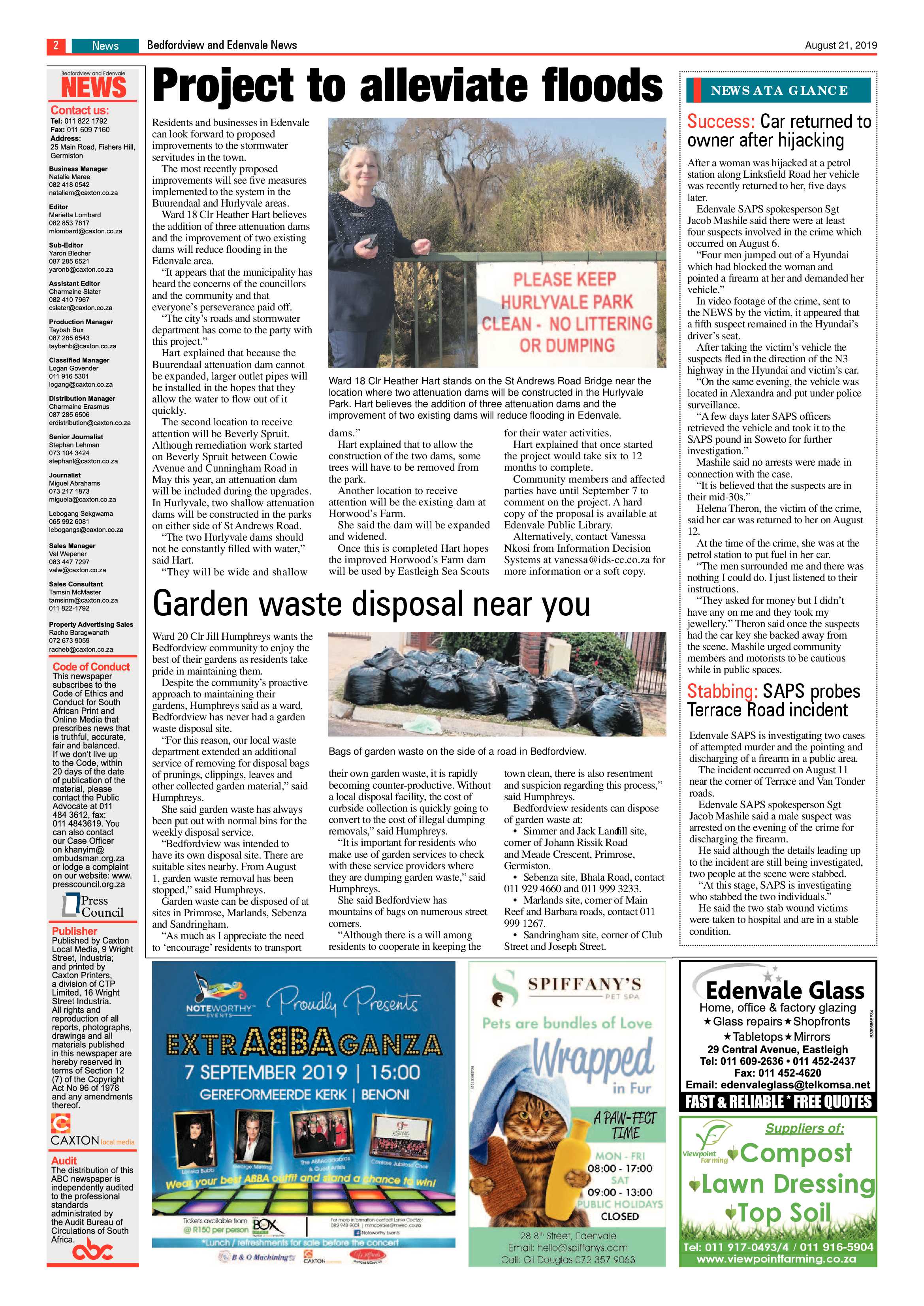 Bedfordview and Edenvale News 21 August 2019 page 2
