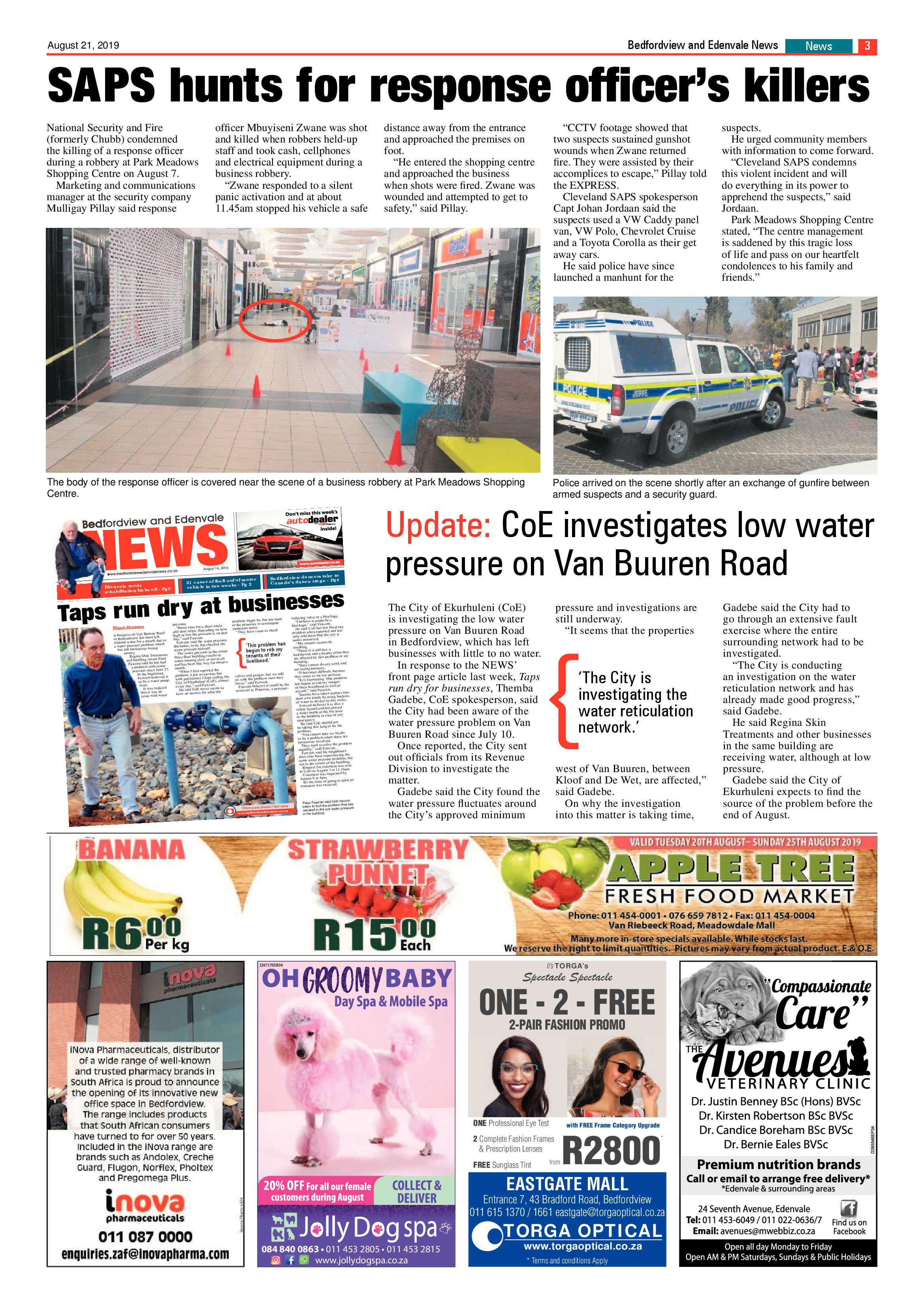 Bedfordview and Edenvale News 21 August 2019 page 3