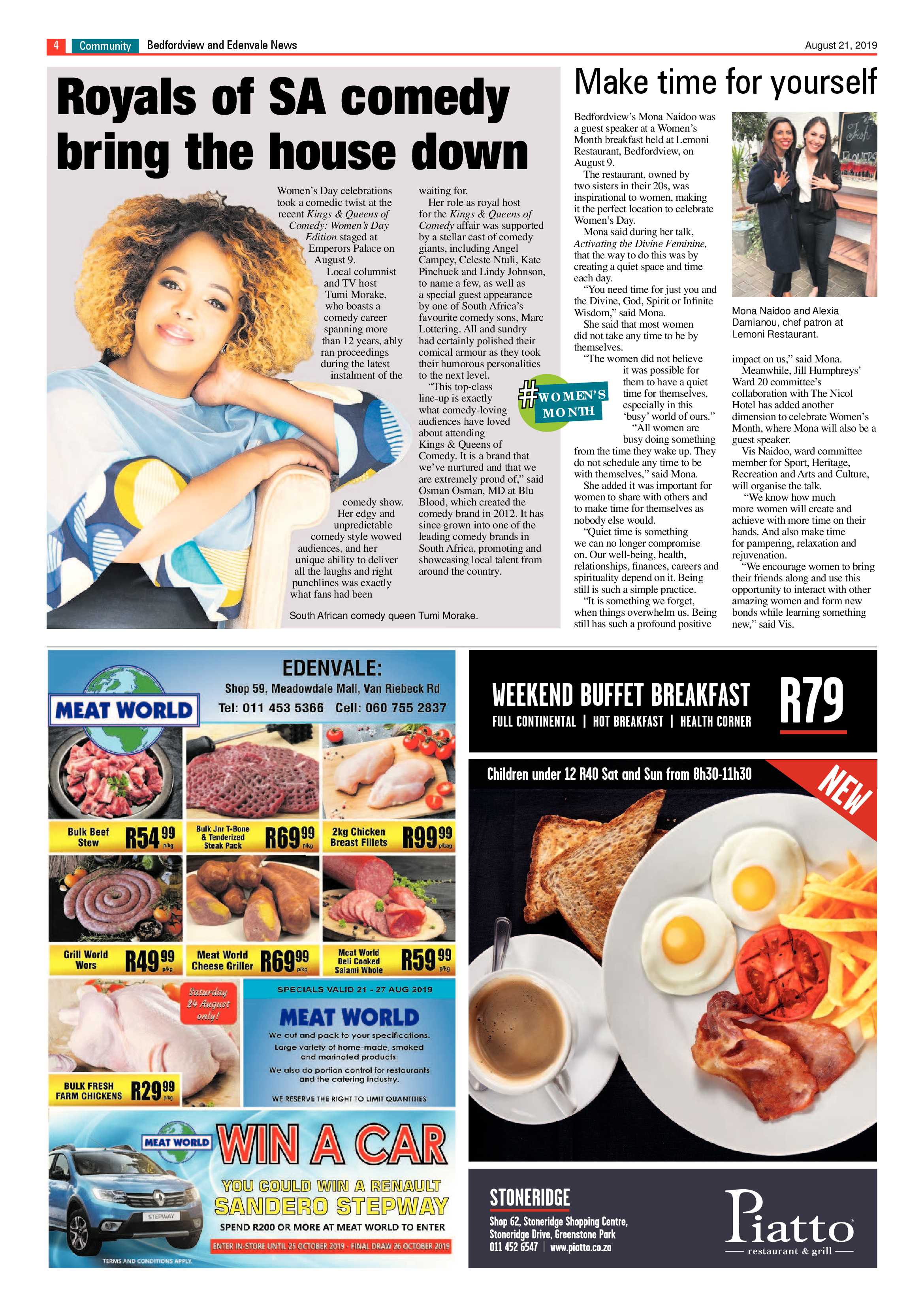 Bedfordview and Edenvale News 21 August 2019 page 4