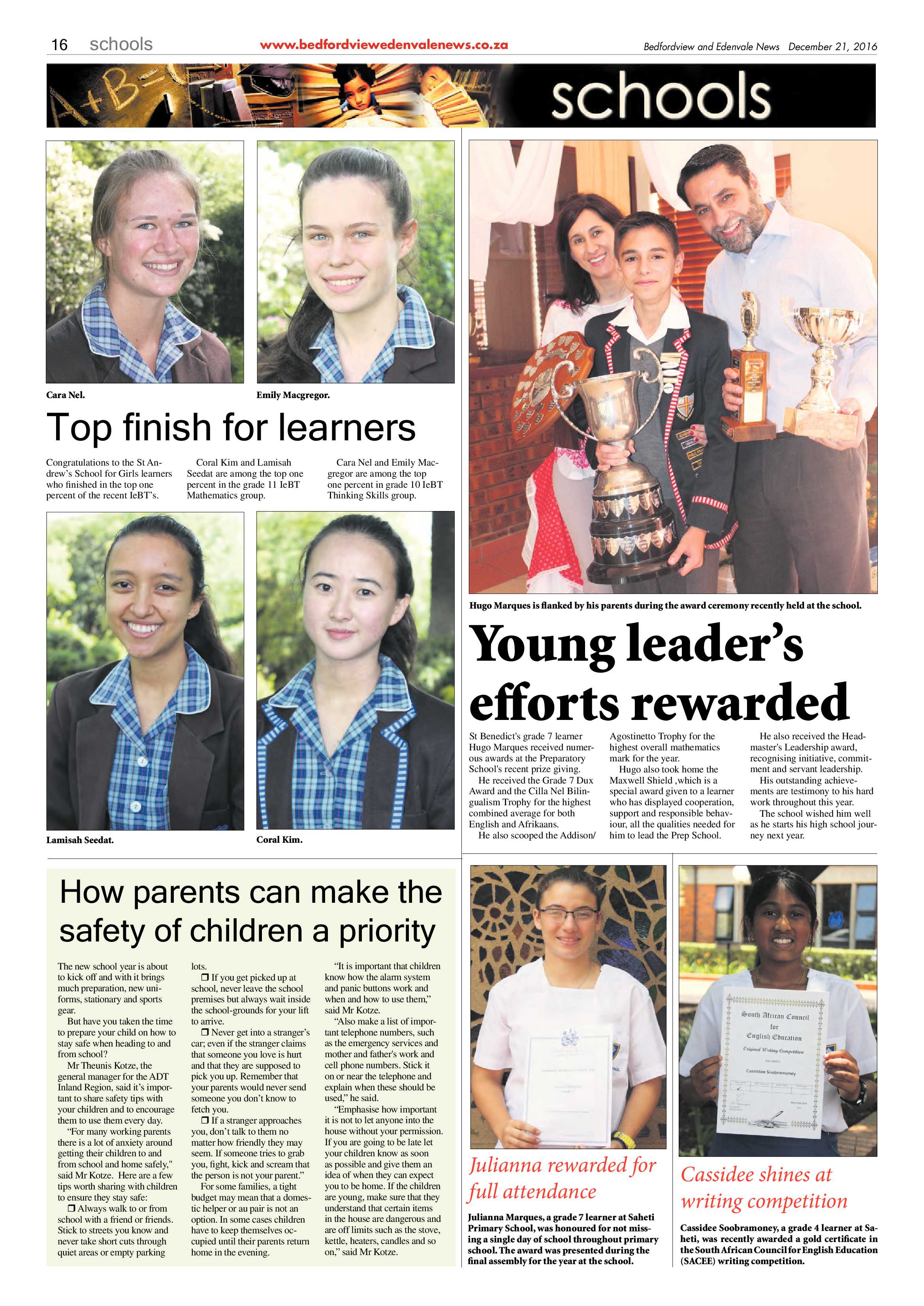 Bedfordview and Edenvale News 21 December 2016 page 16