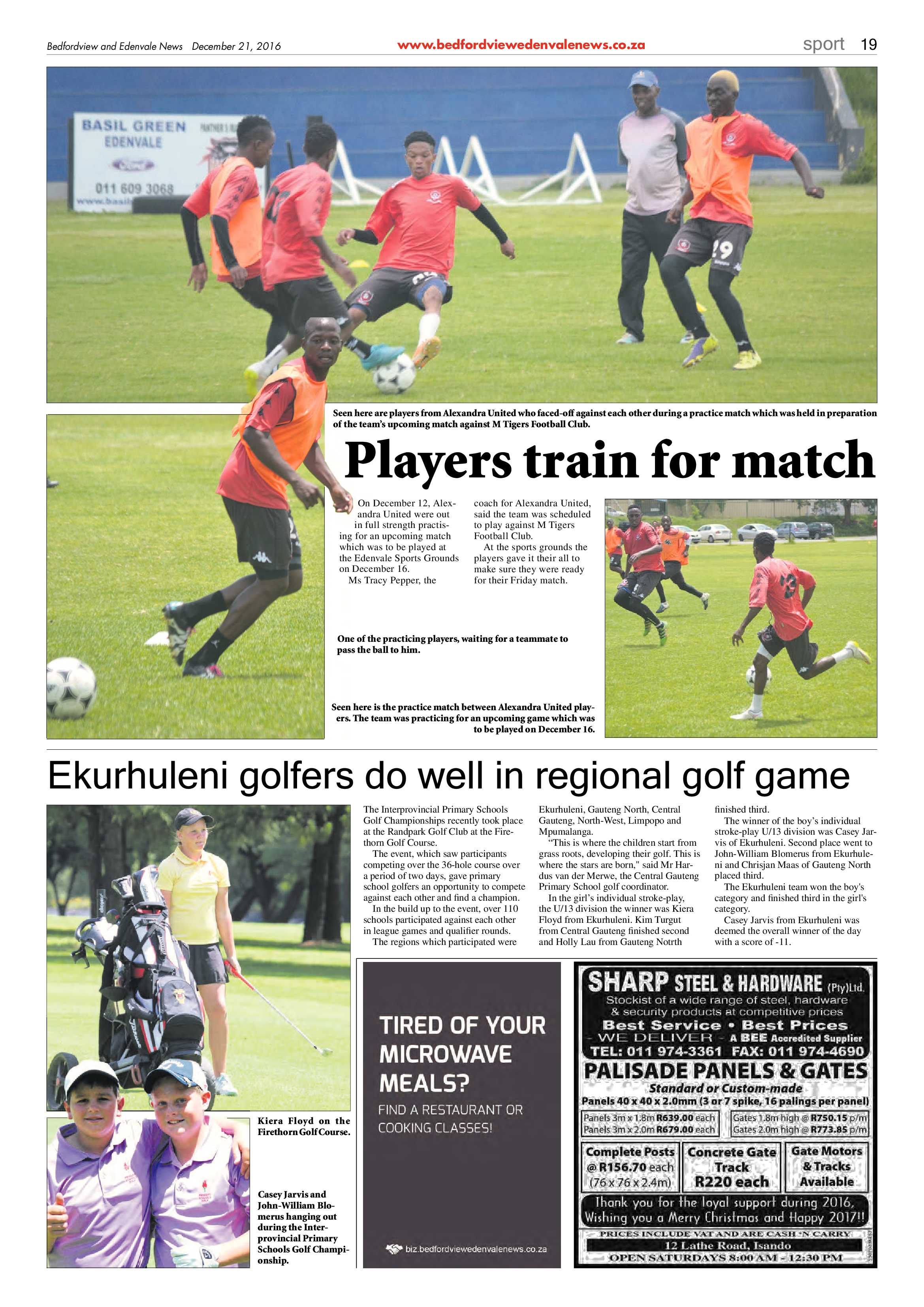 Bedfordview and Edenvale News 21 December 2016 page 19