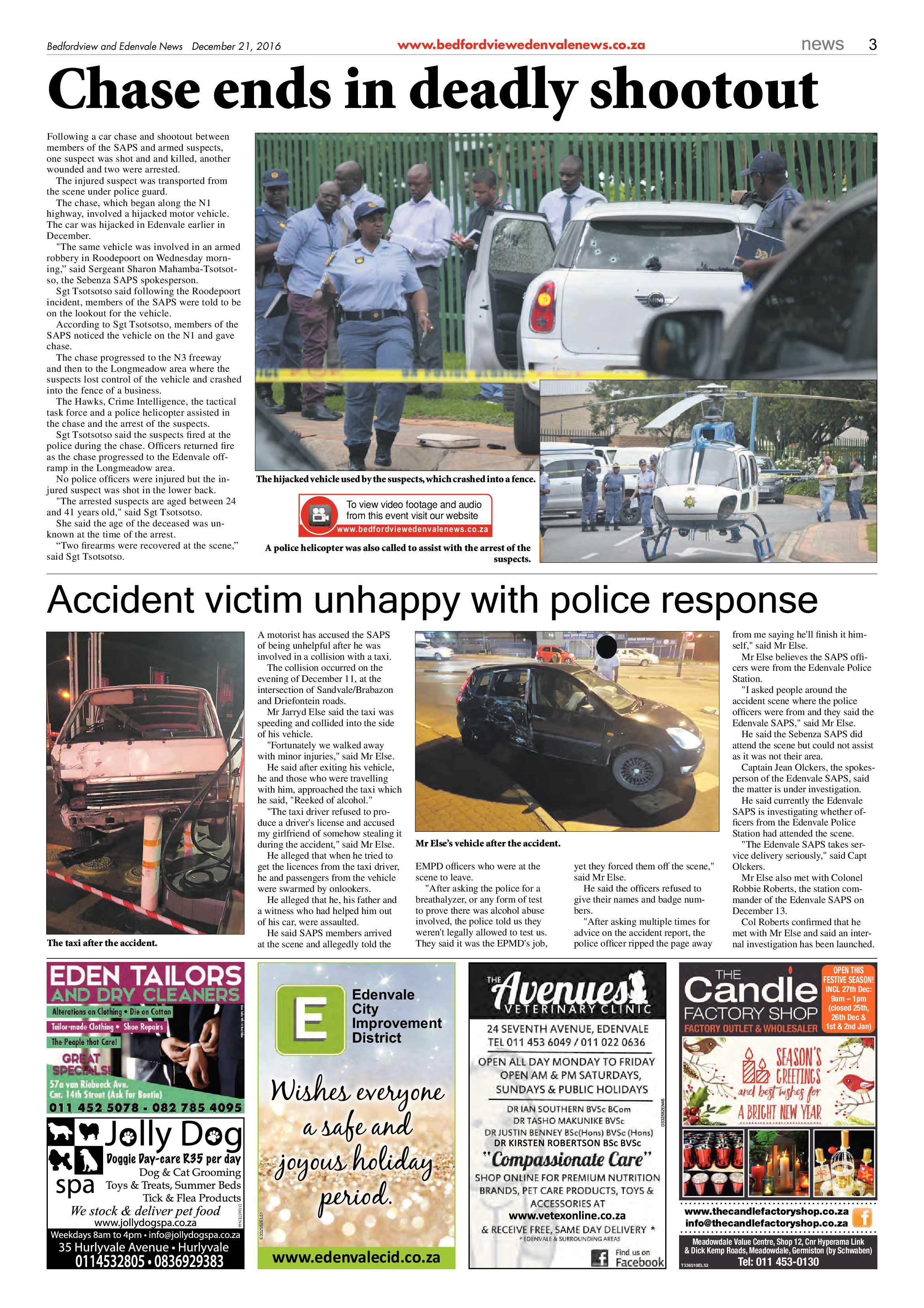 Bedfordview and Edenvale News 21 December 2016 page 3