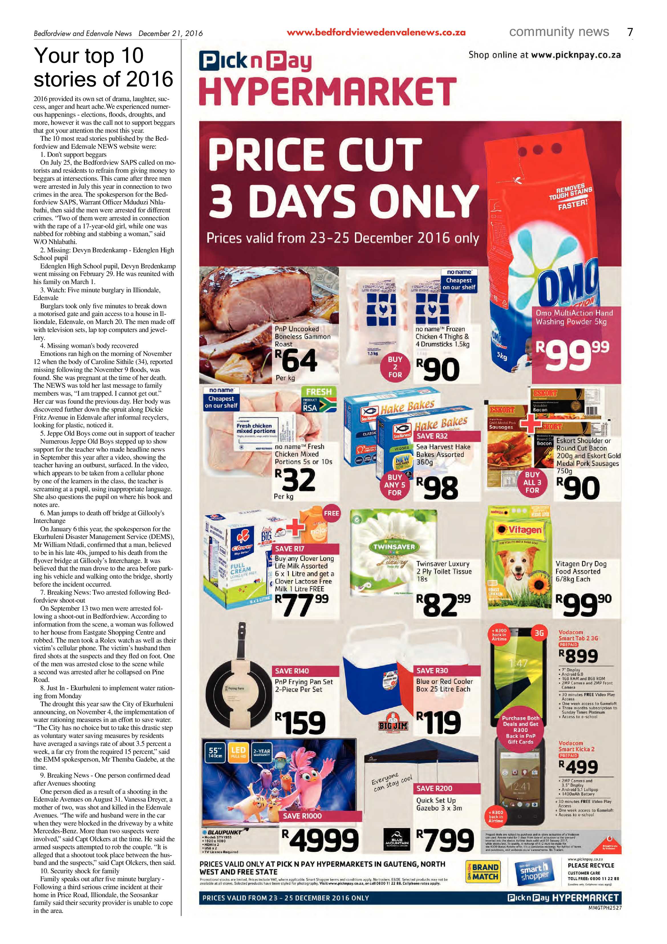 Bedfordview and Edenvale News 21 December 2016 page 7