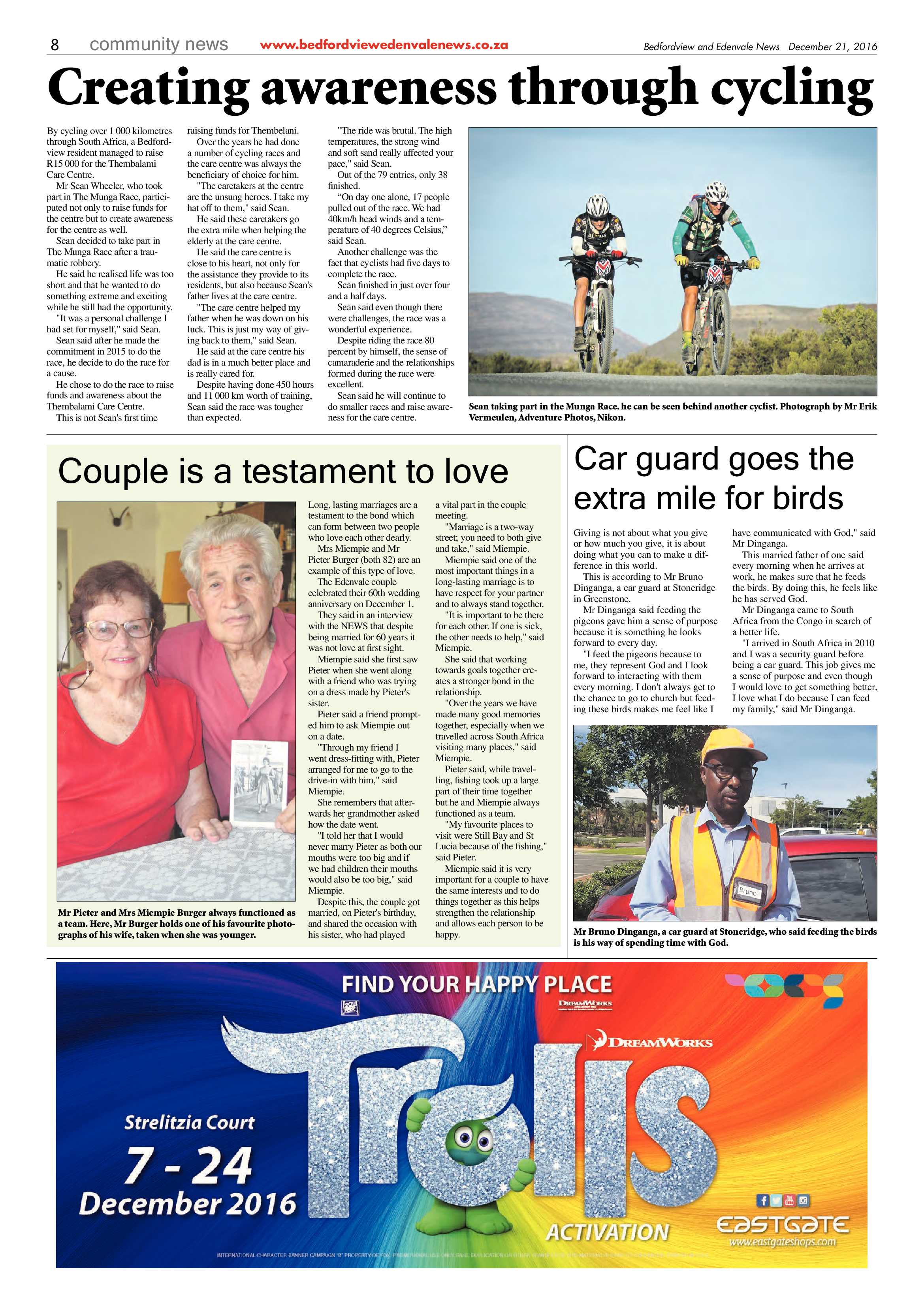 Bedfordview and Edenvale News 21 December 2016 page 8