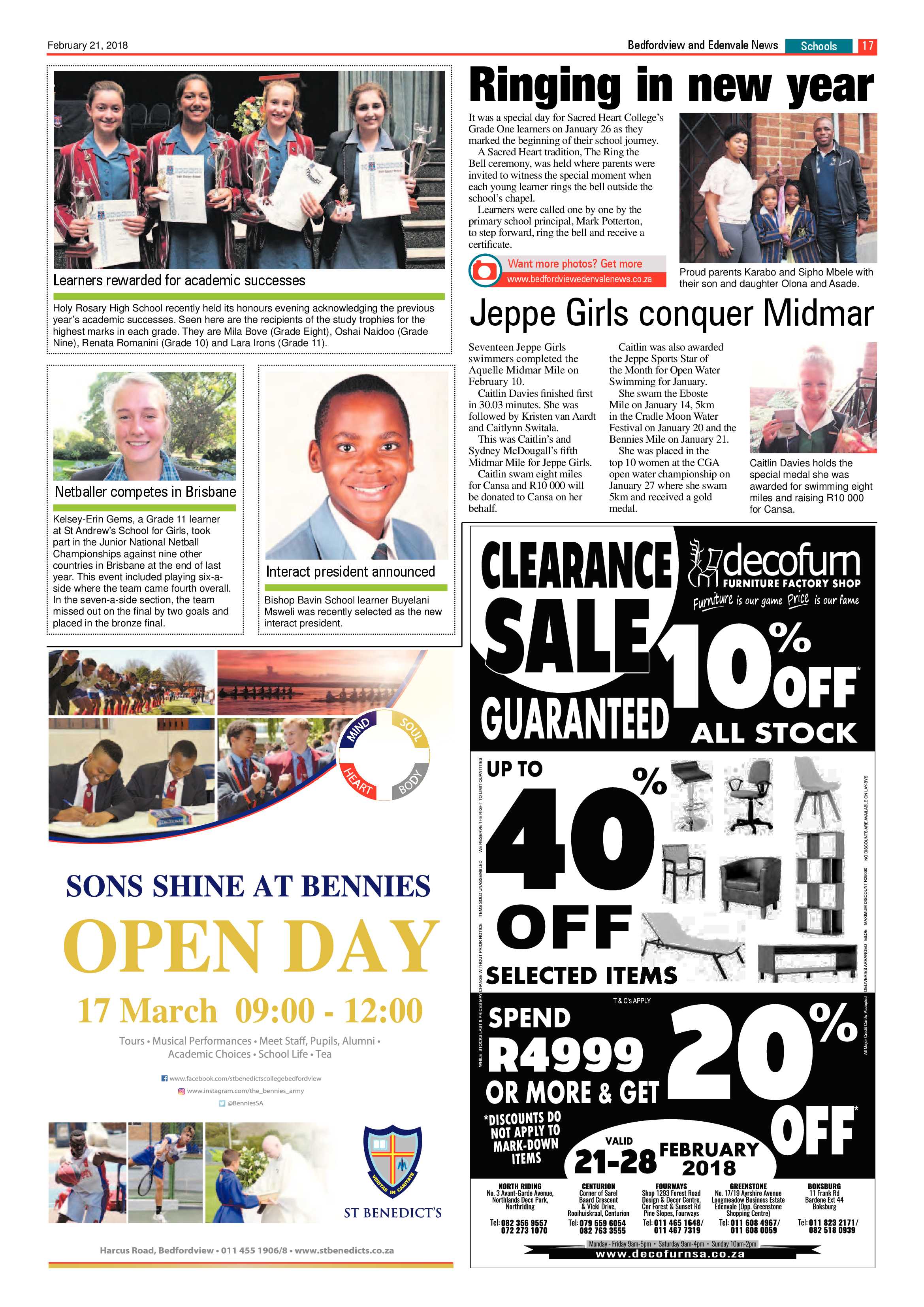 Bedfordview and Edenvale News 21 February 2018 page 17