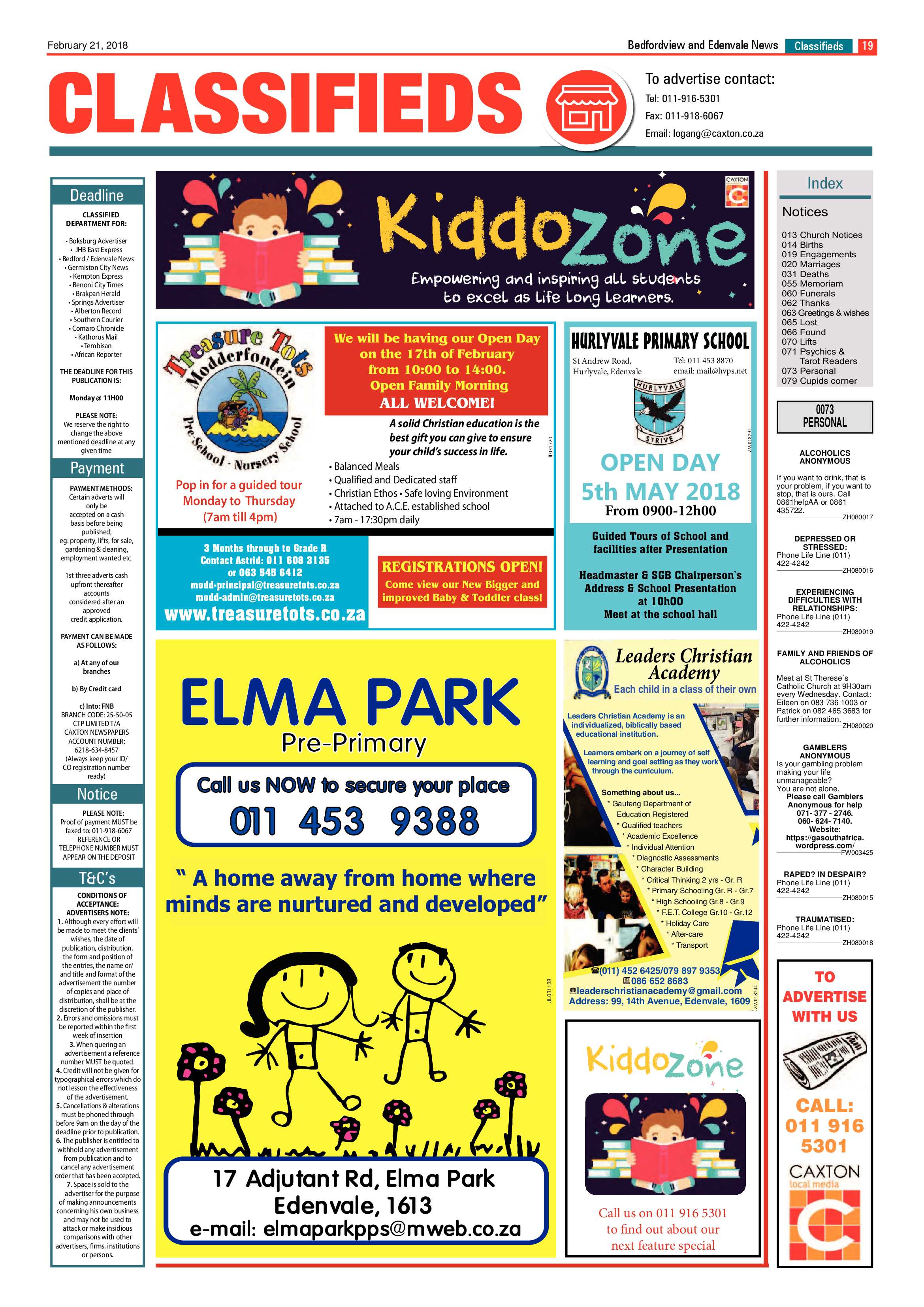 Bedfordview and Edenvale News 21 February 2018 page 19