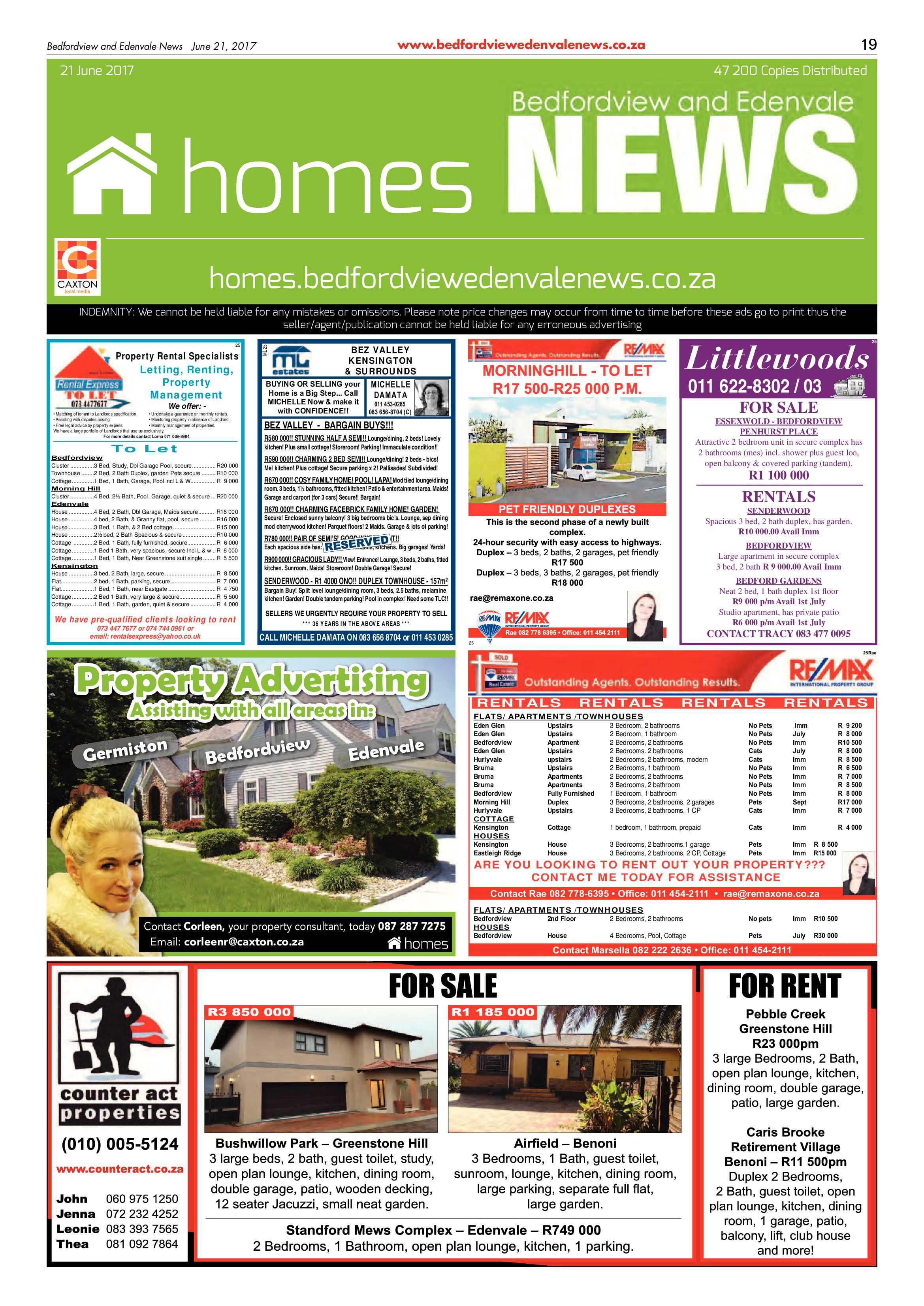 Bedfordview and Edenvale News 21 June 2017 page 19