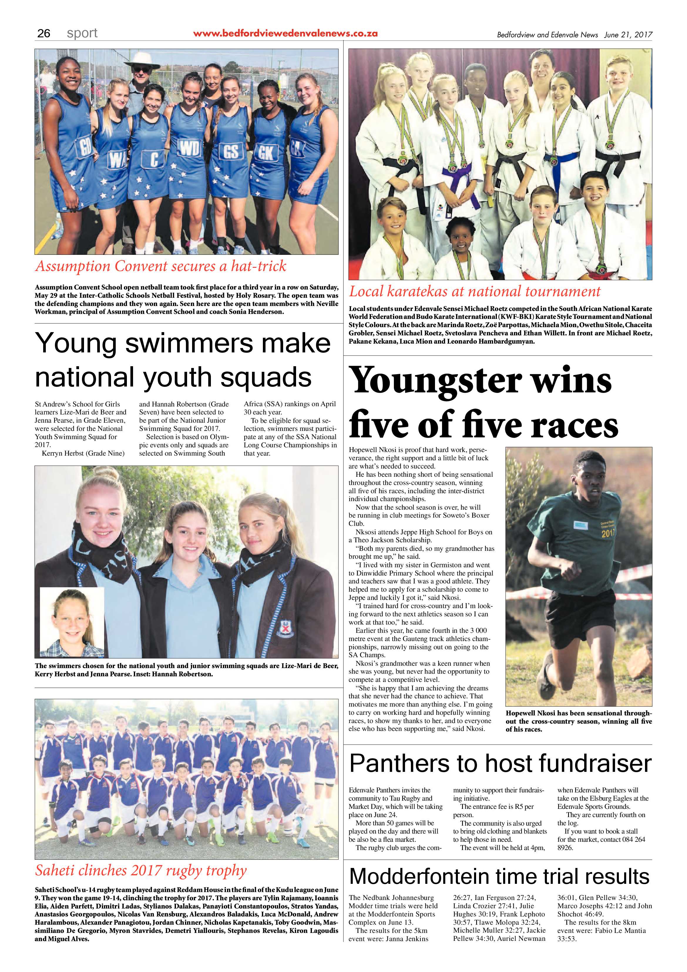 Bedfordview and Edenvale News 21 June 2017 page 26