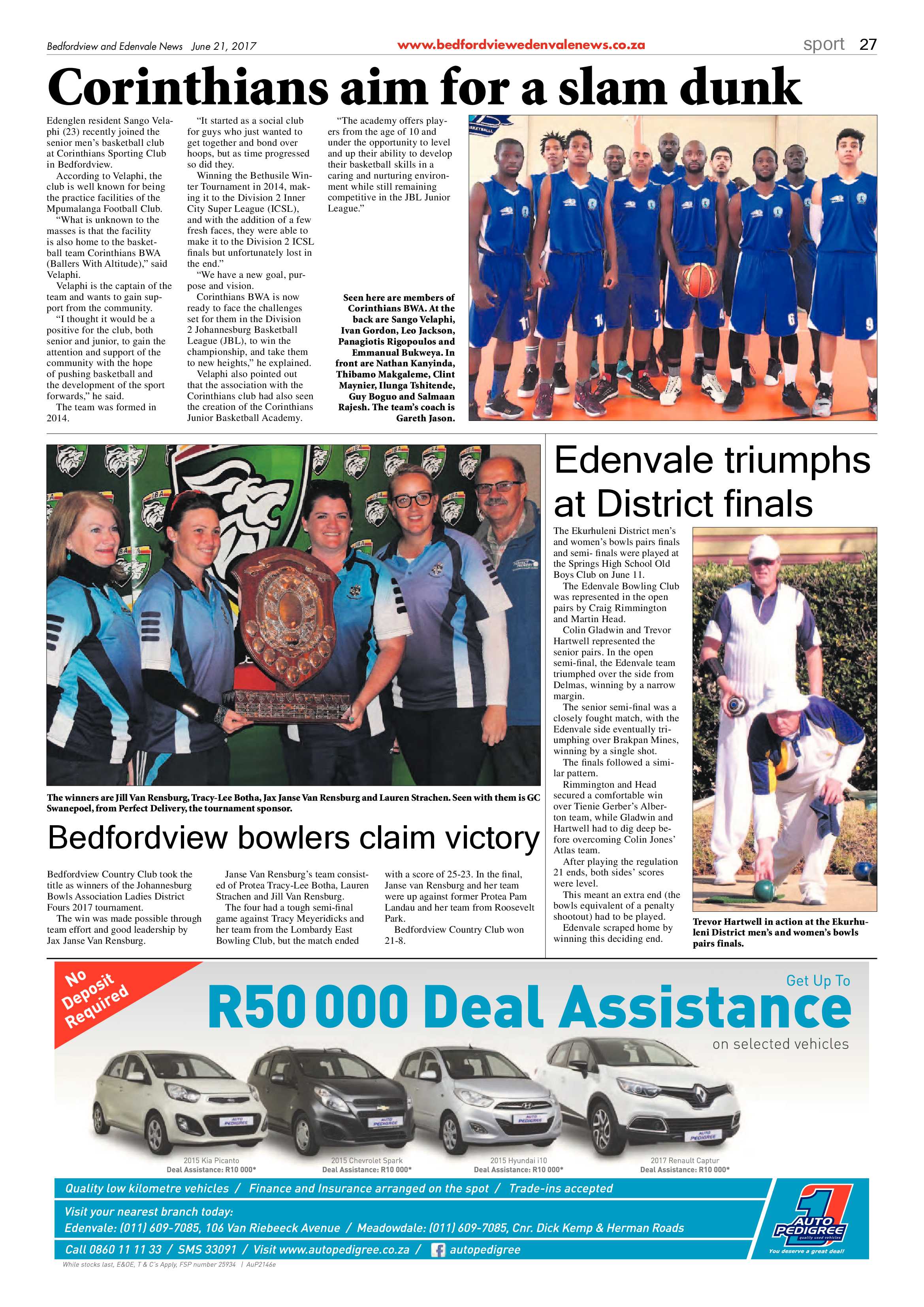 Bedfordview and Edenvale News 21 June 2017 page 27