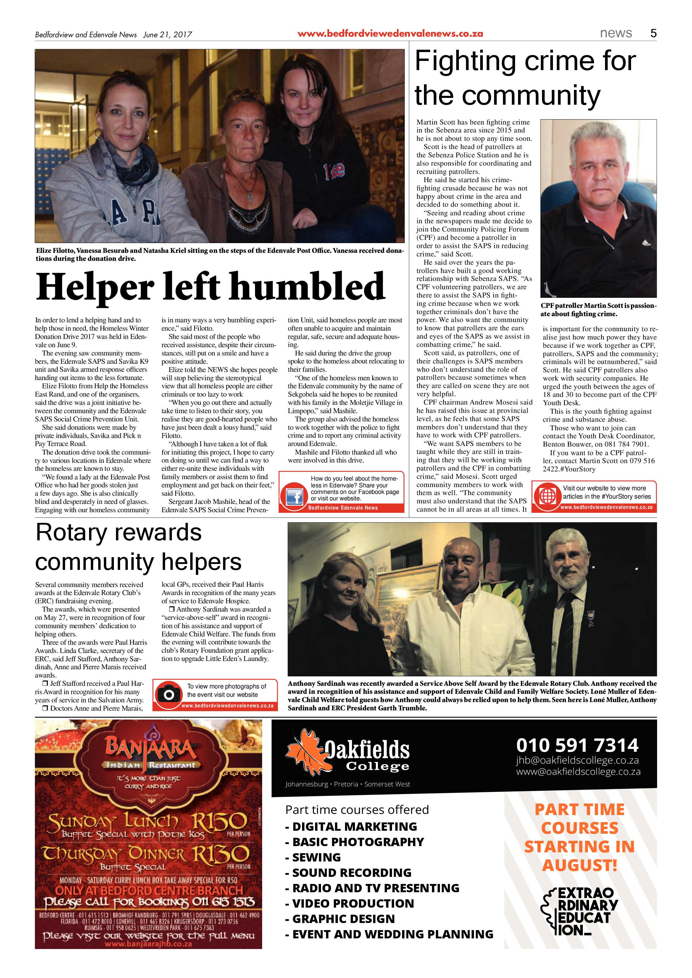 Bedfordview and Edenvale News 21 June 2017 page 5