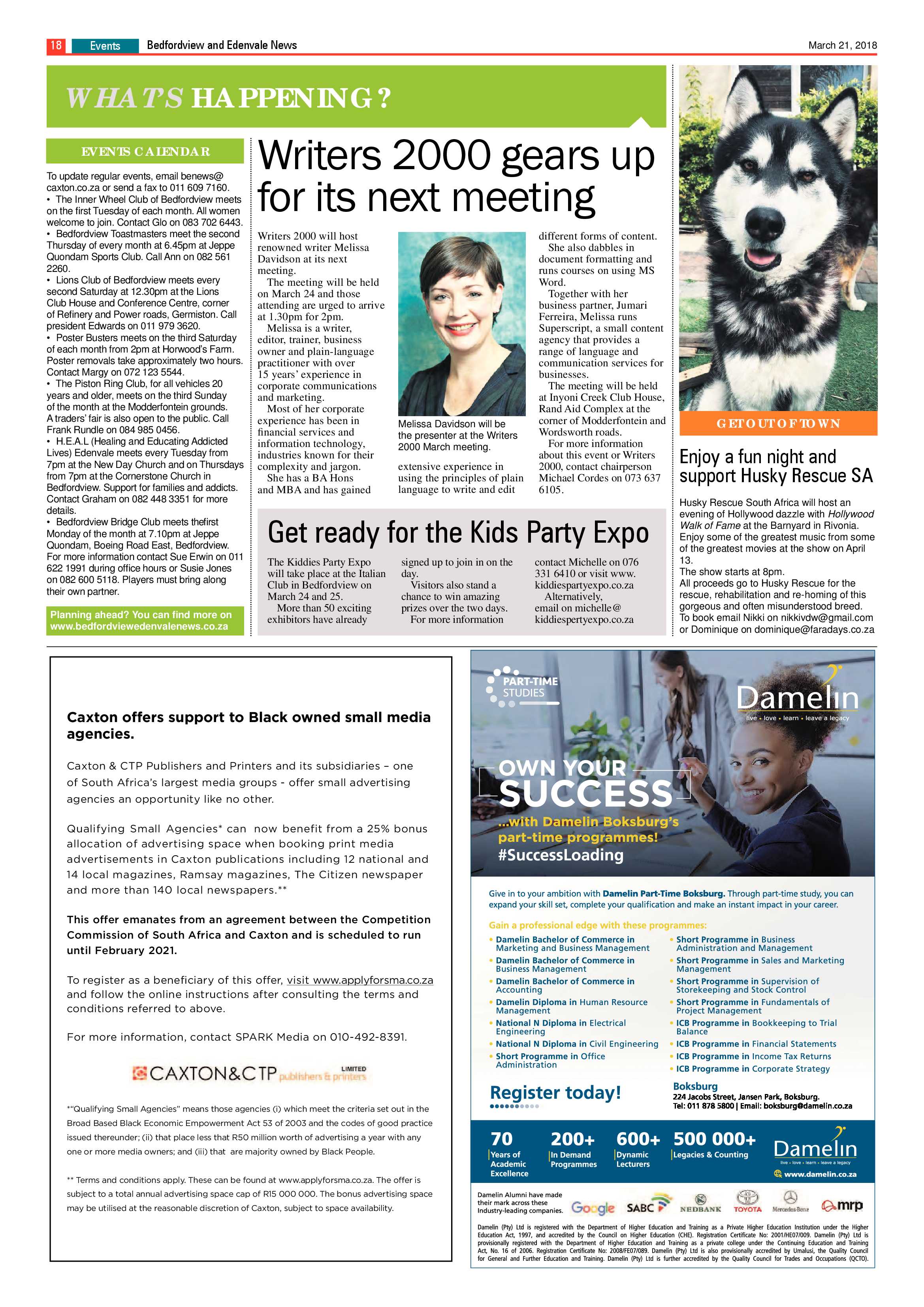 Bedfordview and Edenvale News 21 March 2018 page 18