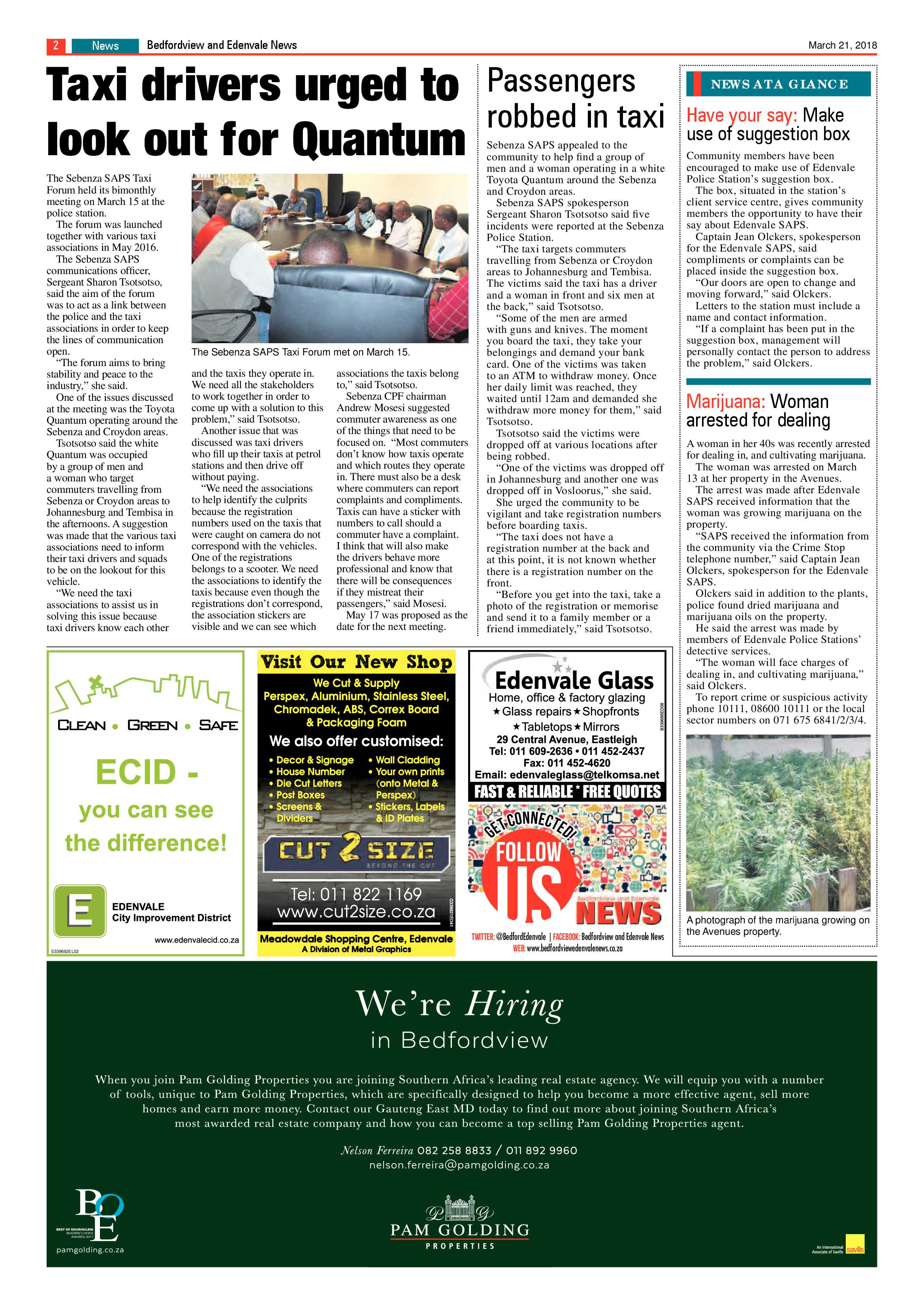 Bedfordview and Edenvale News 21 March 2018 page 2