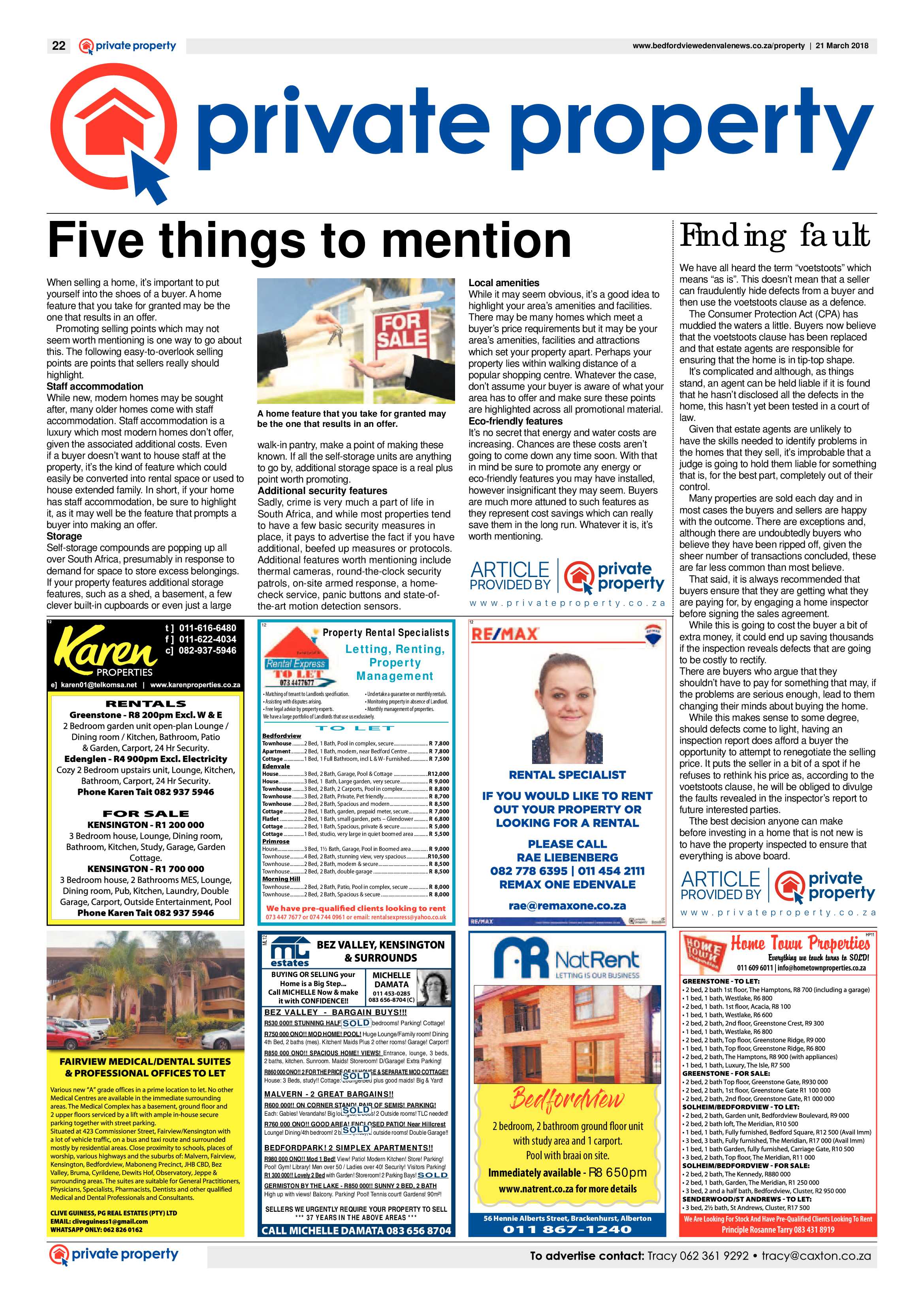 Bedfordview and Edenvale News 21 March 2018 page 22