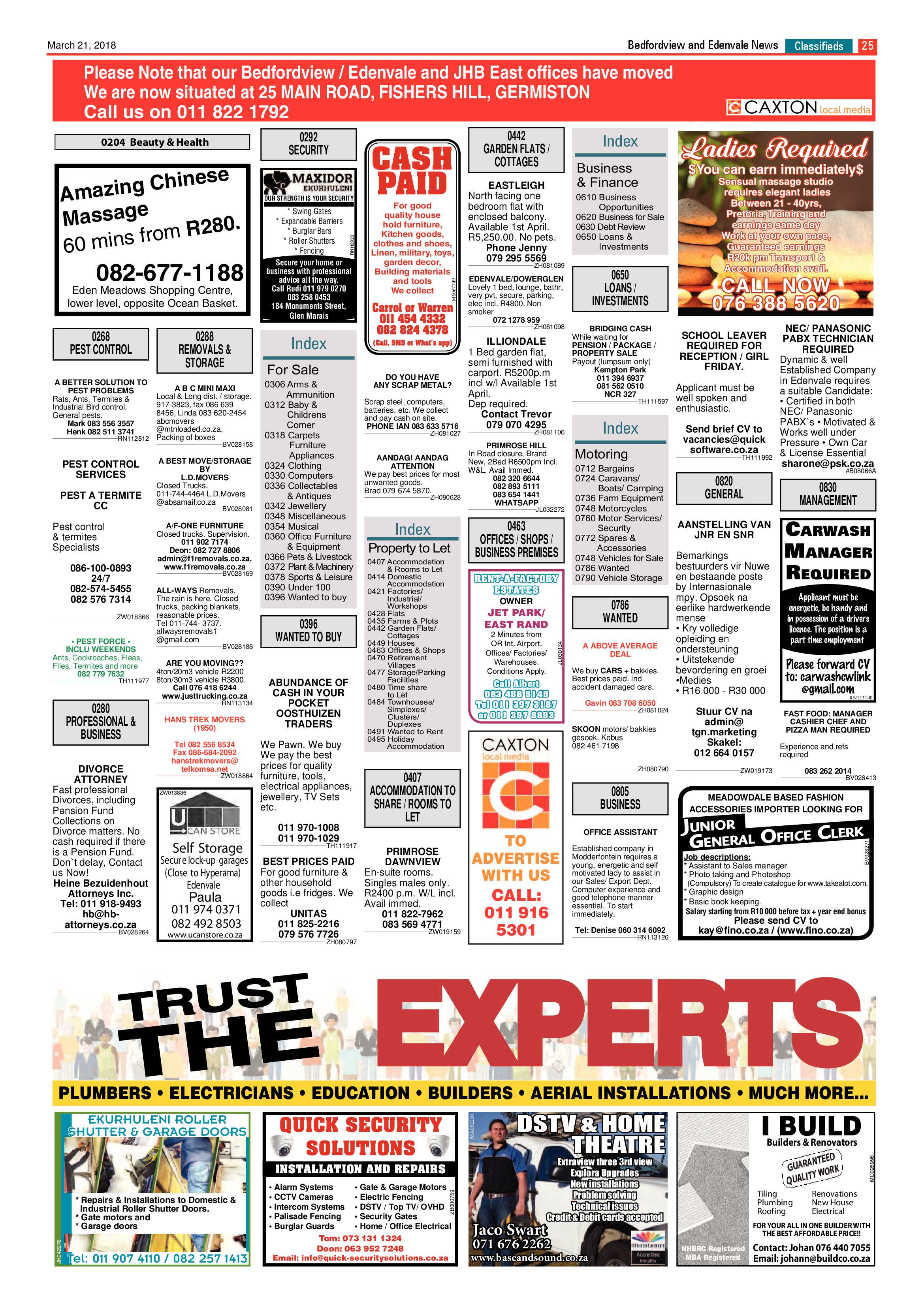Bedfordview and Edenvale News 21 March 2018 page 25