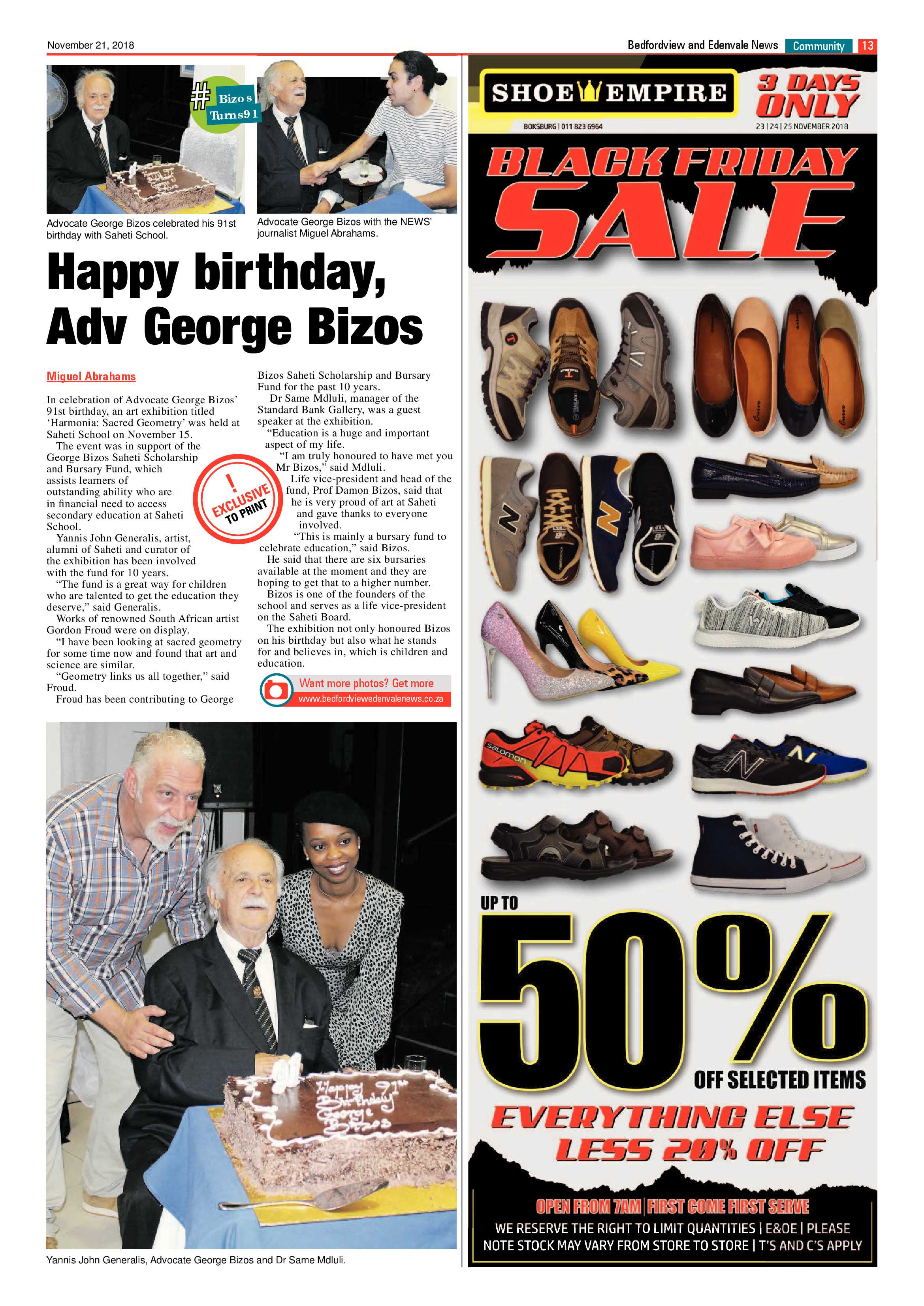 Bedfordview and Edenvale News 21 November 2018 page 13