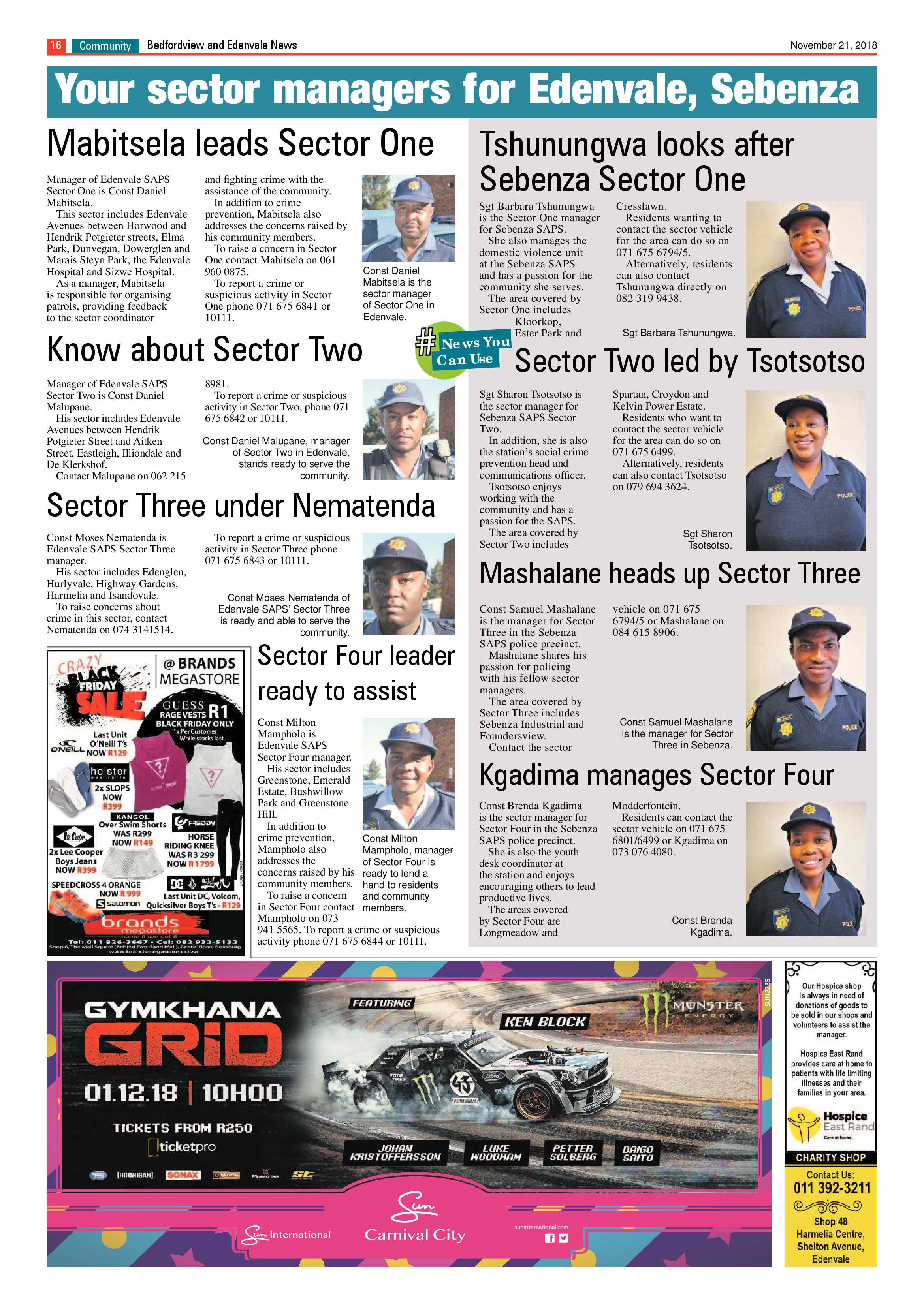 Bedfordview and Edenvale News 21 November 2018 page 16