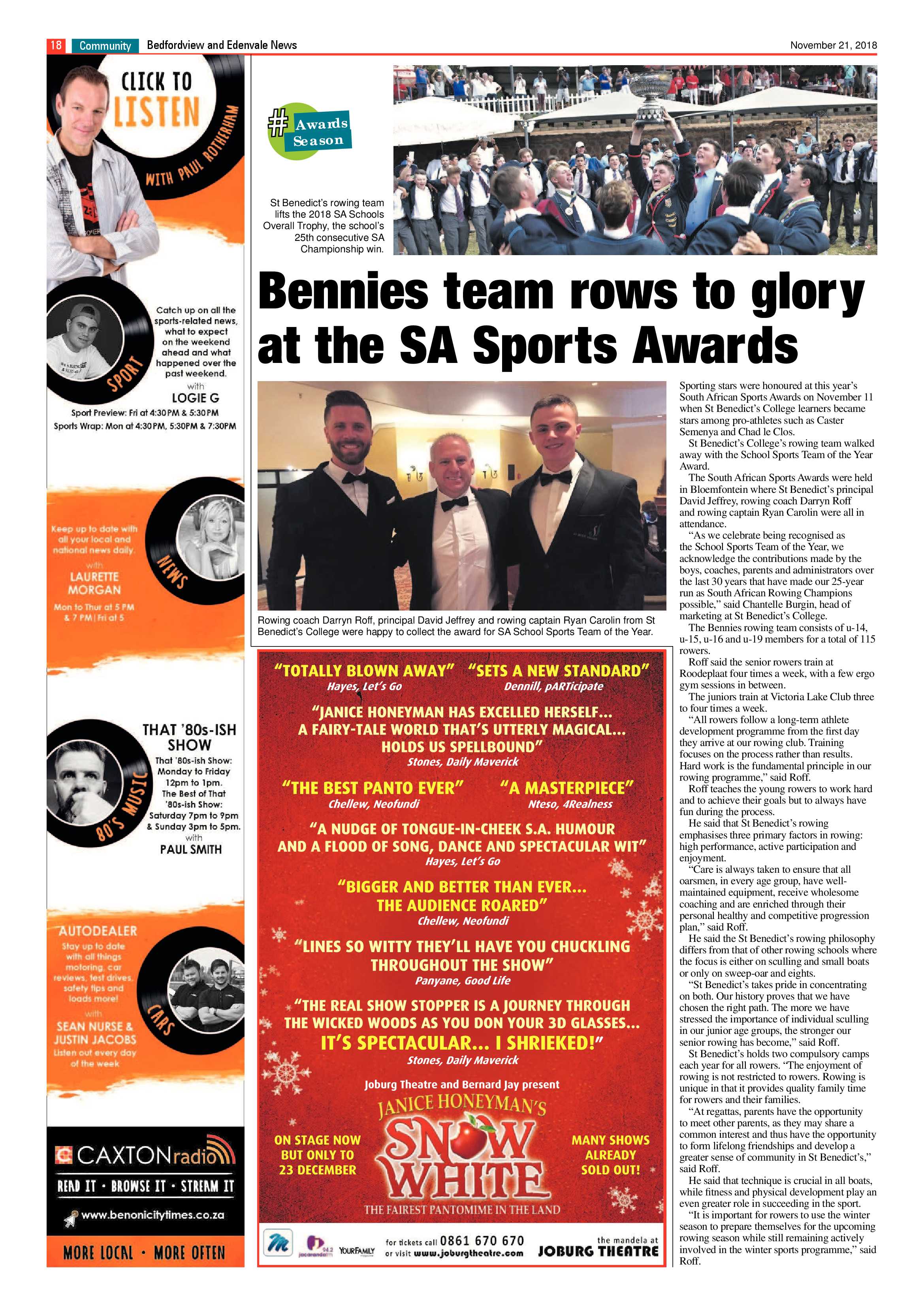 Bedfordview and Edenvale News 21 November 2018 page 18