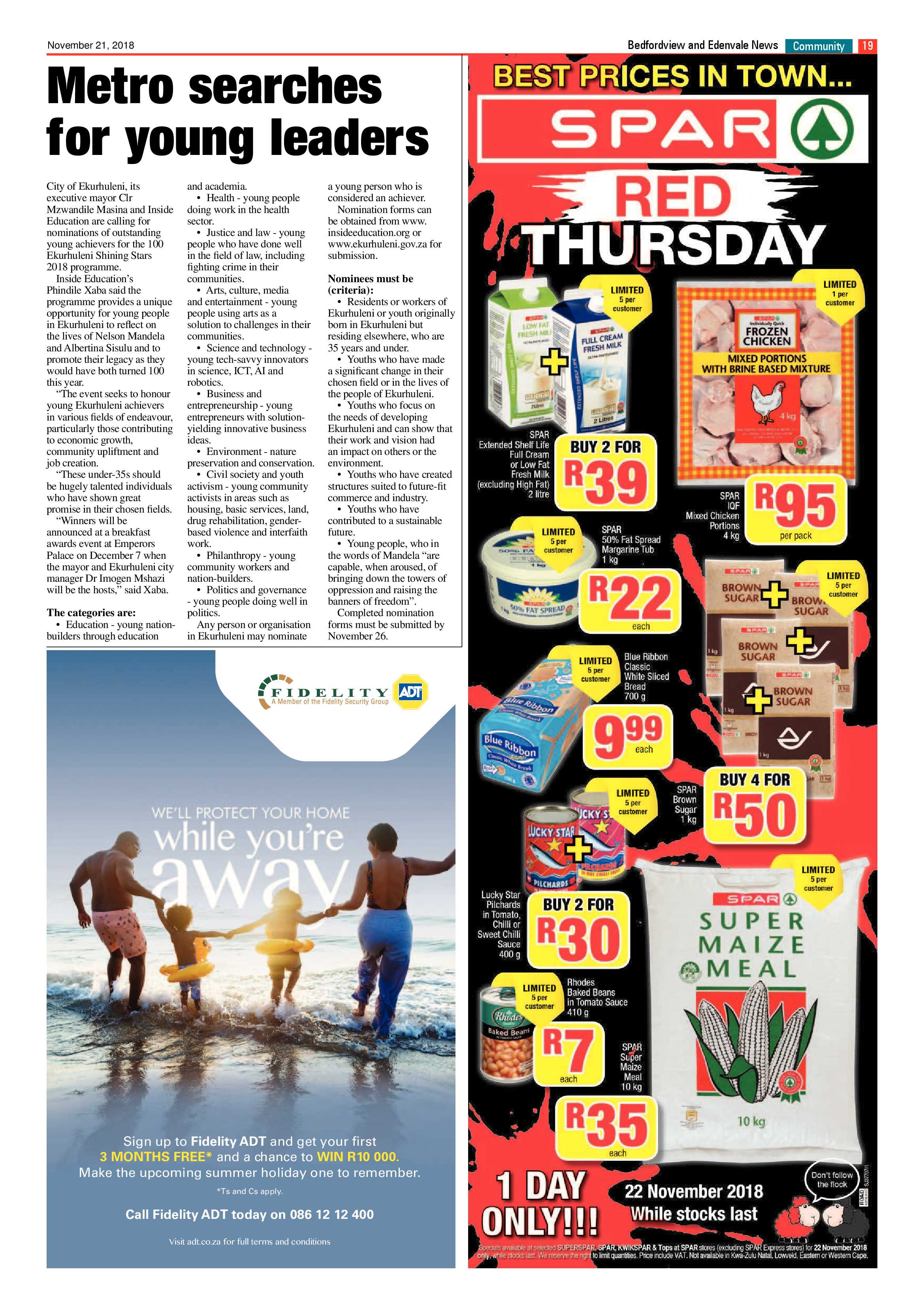 Bedfordview and Edenvale News 21 November 2018 page 19