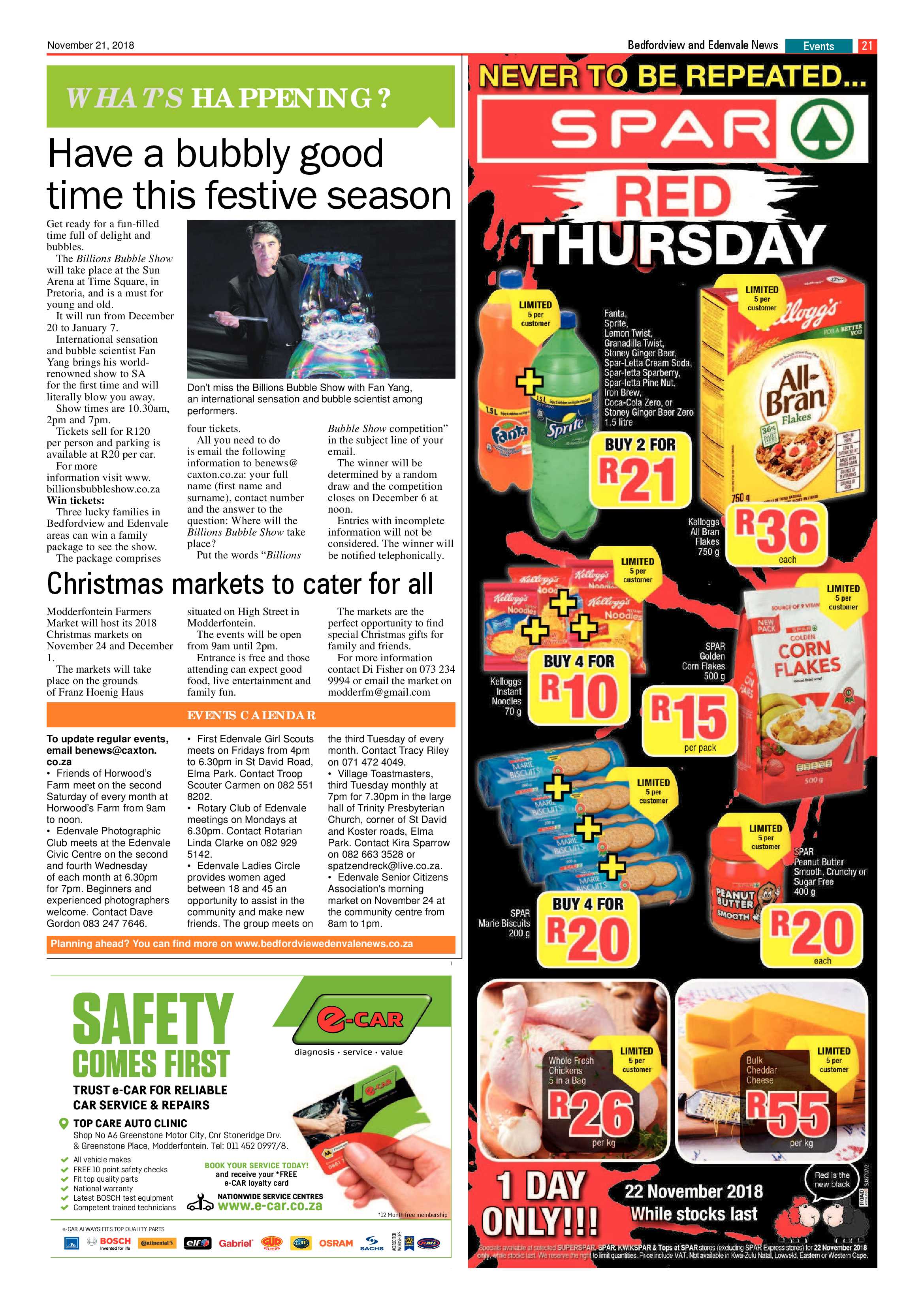Bedfordview and Edenvale News 21 November 2018 page 21