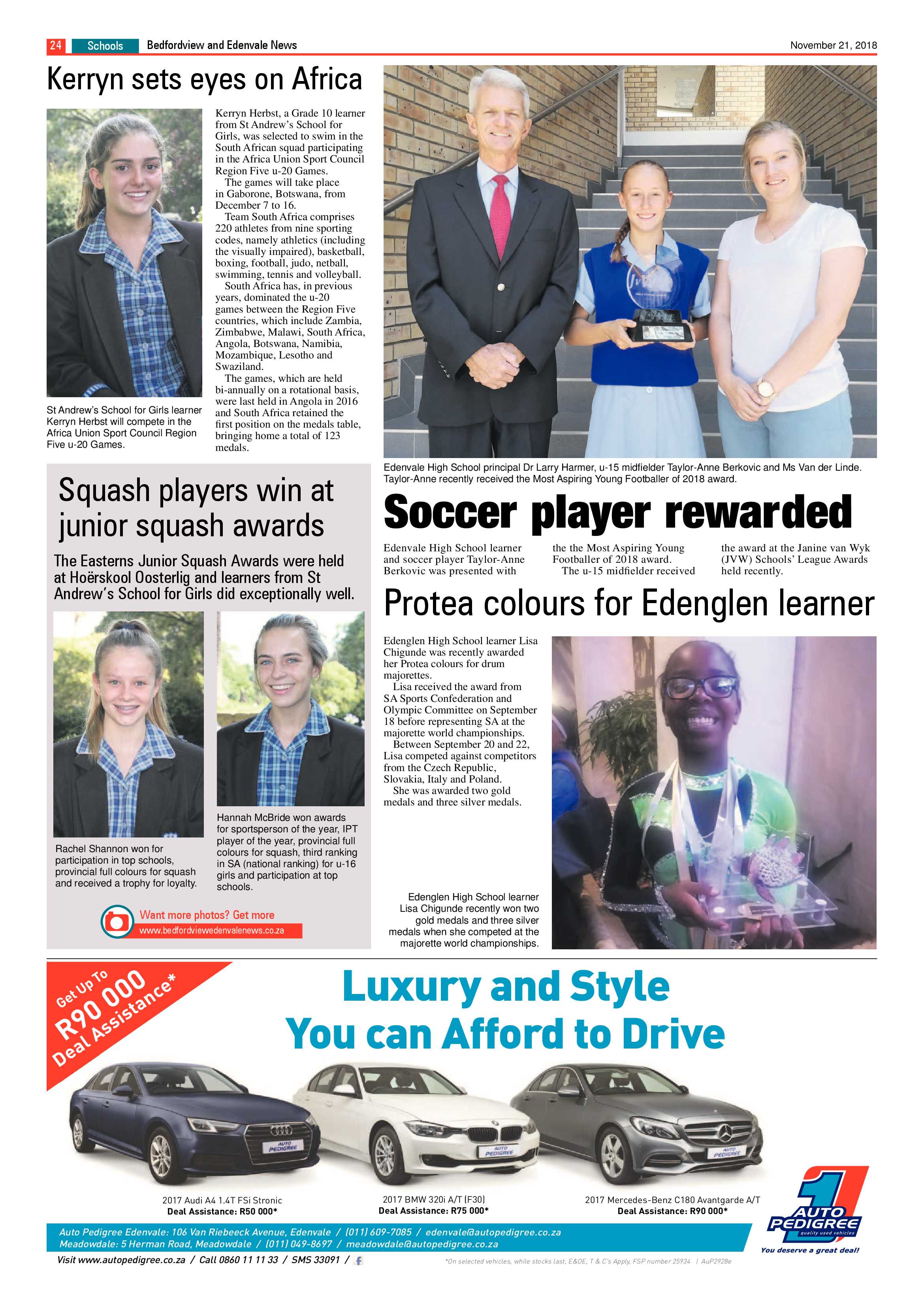 Bedfordview and Edenvale News 21 November 2018 page 24