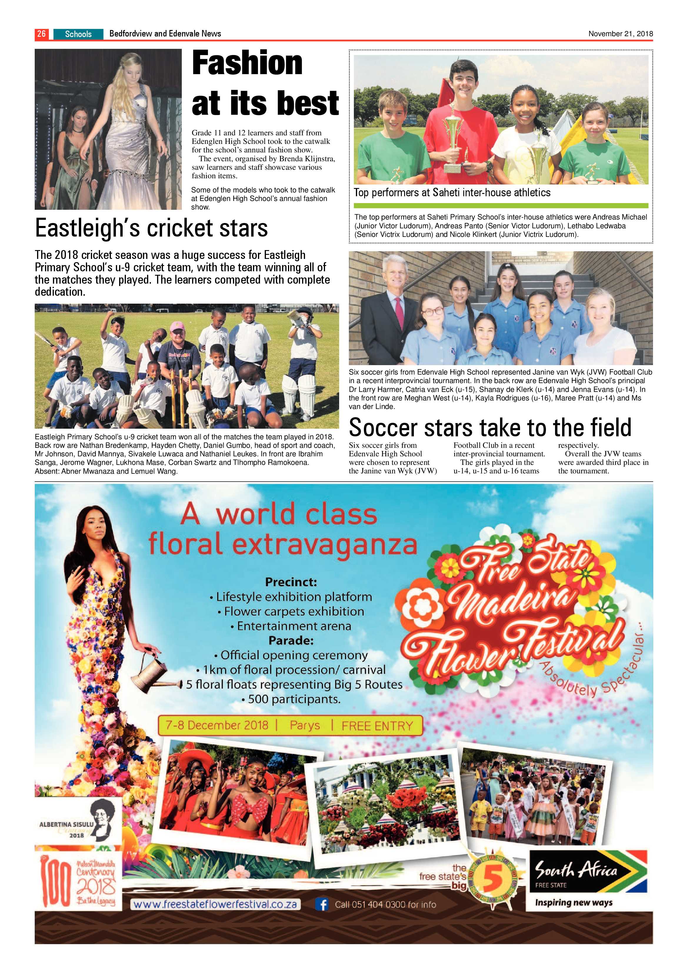 Bedfordview and Edenvale News 21 November 2018 page 26