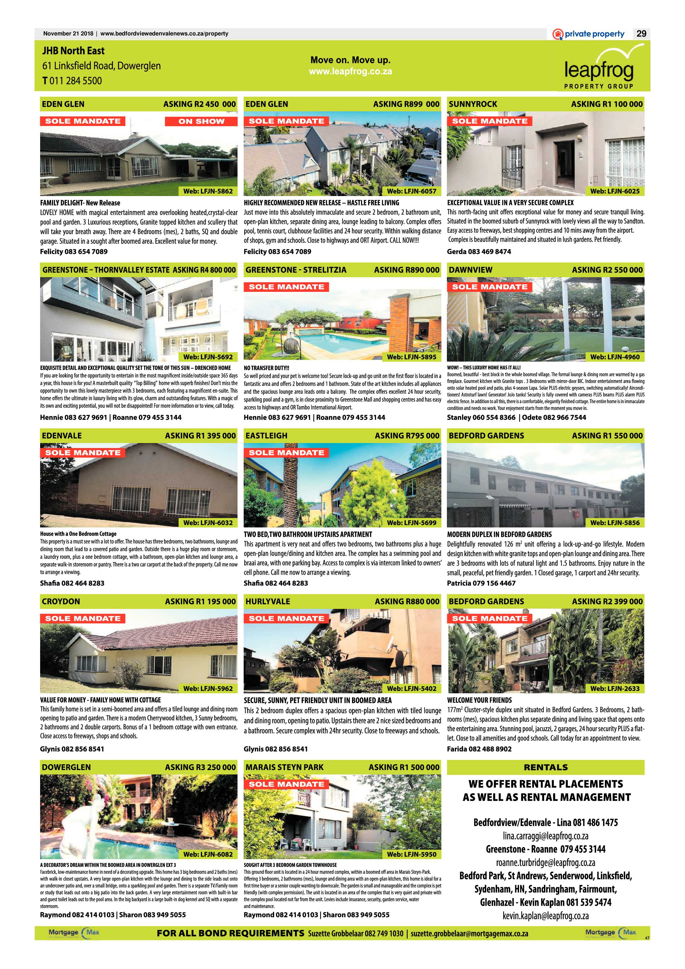 Bedfordview and Edenvale News 21 November 2018 page 29