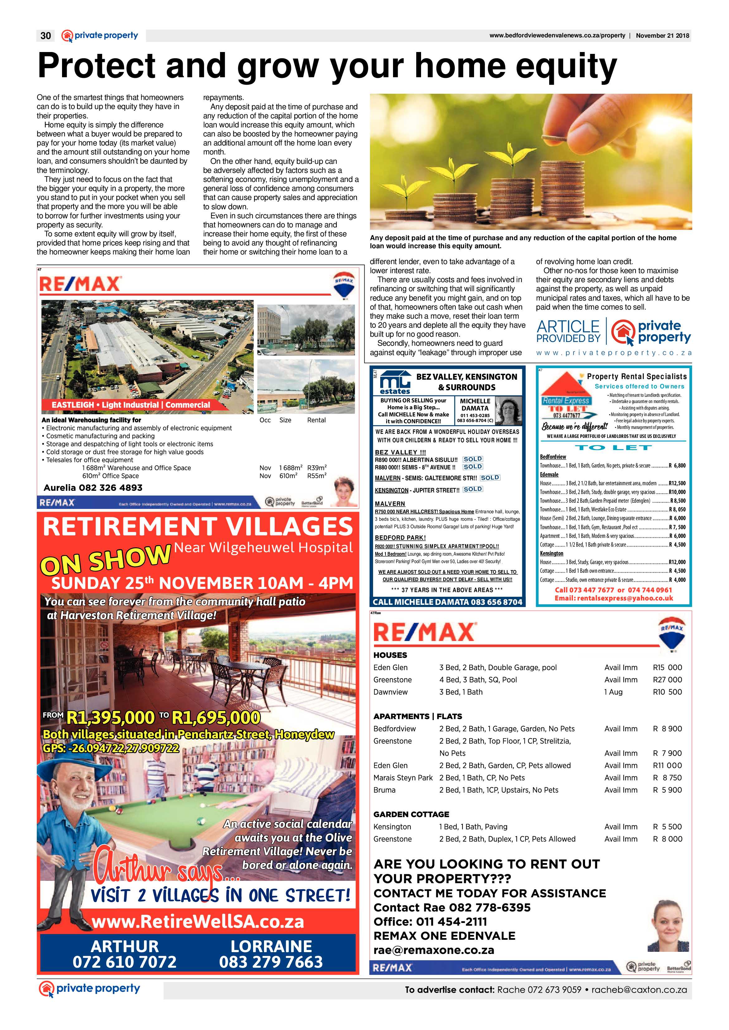 Bedfordview and Edenvale News 21 November 2018 page 30