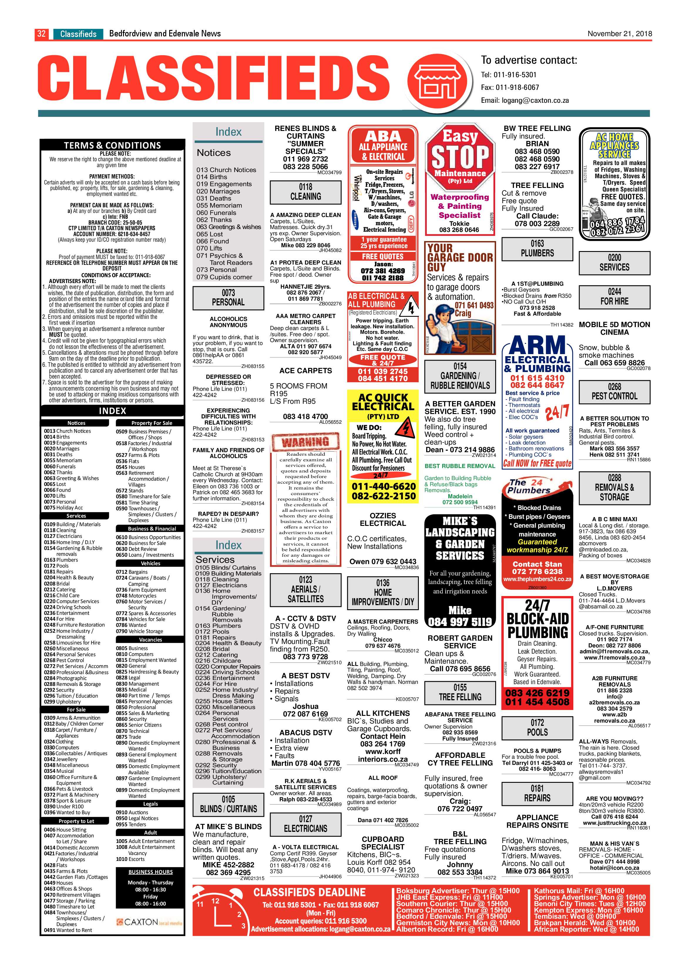Bedfordview and Edenvale News 21 November 2018 page 32