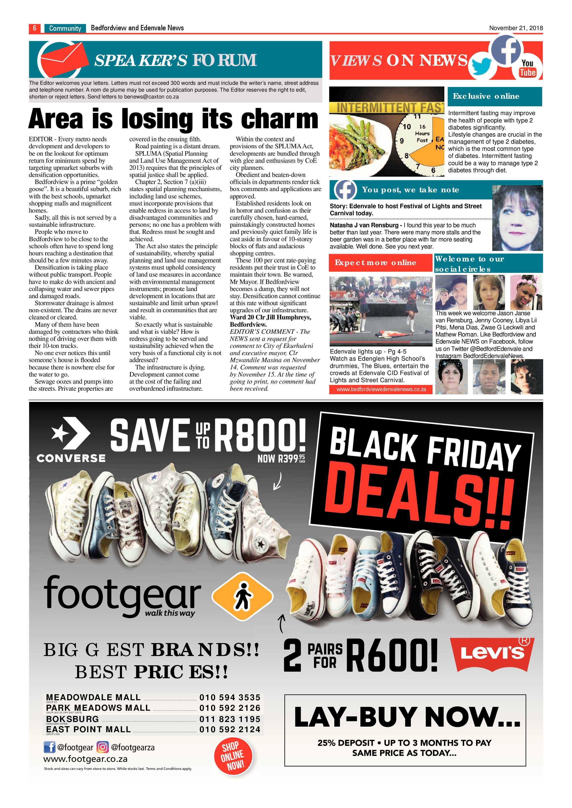 Bedfordview and Edenvale News 21 November 2018 page 6