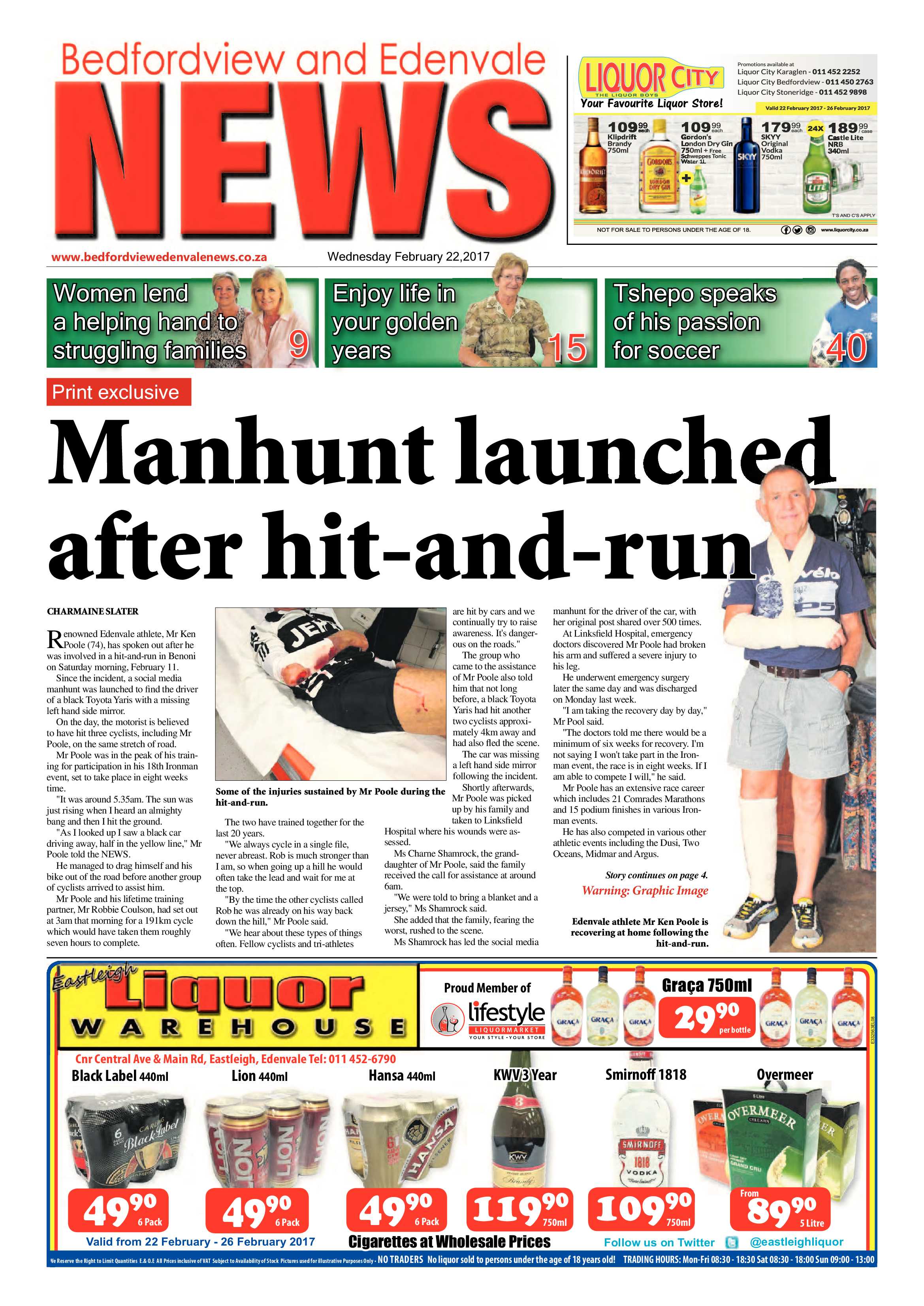 Bedfordview and Edenvale News 22 February 2017 page 1
