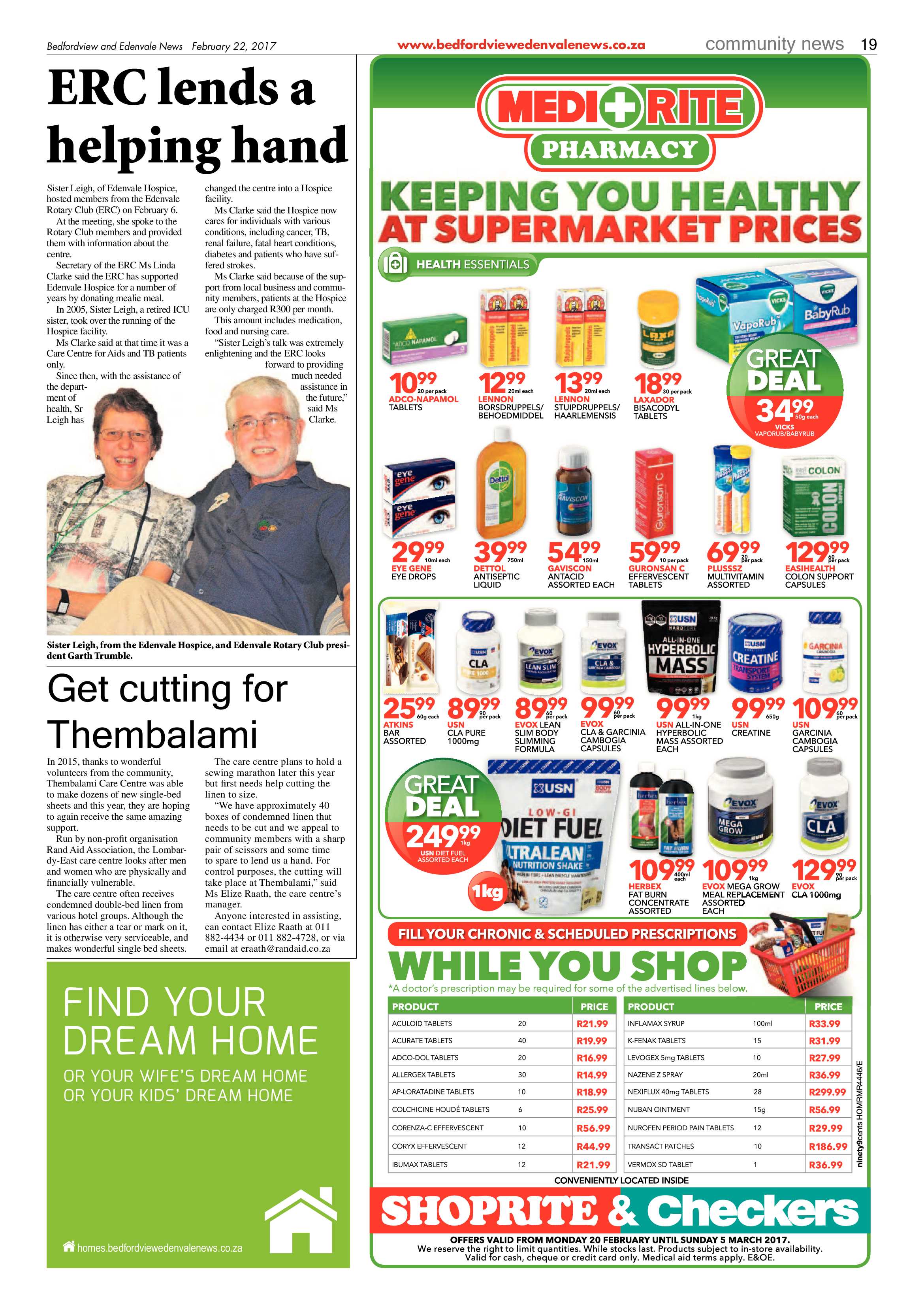 Bedfordview and Edenvale News 22 February 2017 page 19