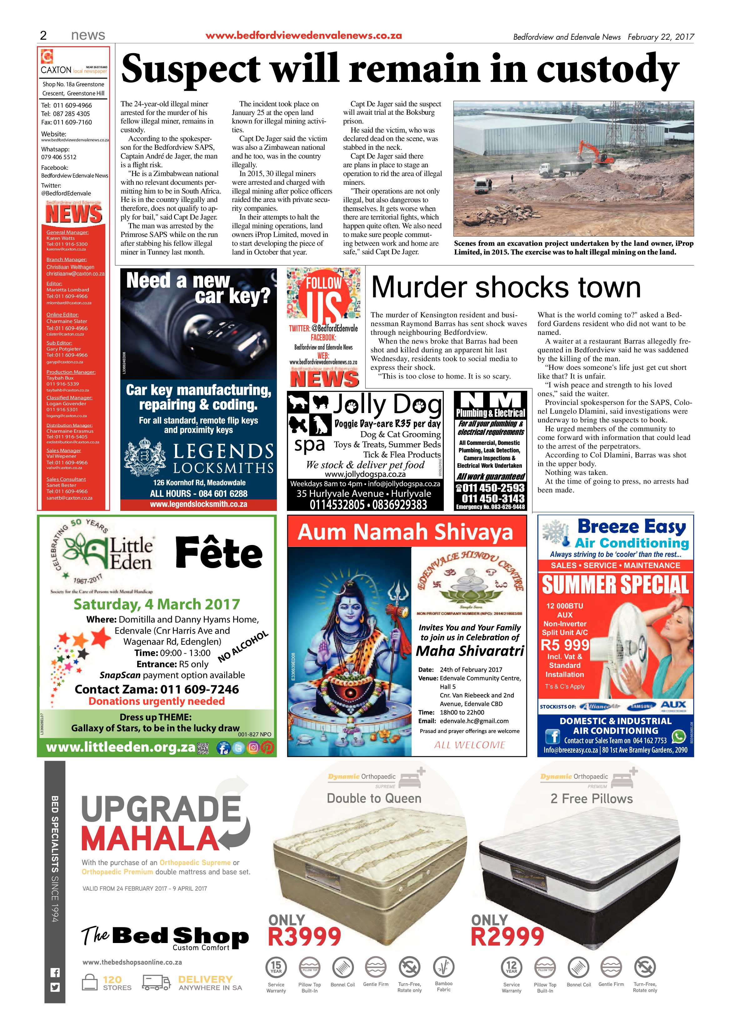 Bedfordview and Edenvale News 22 February 2017 page 2