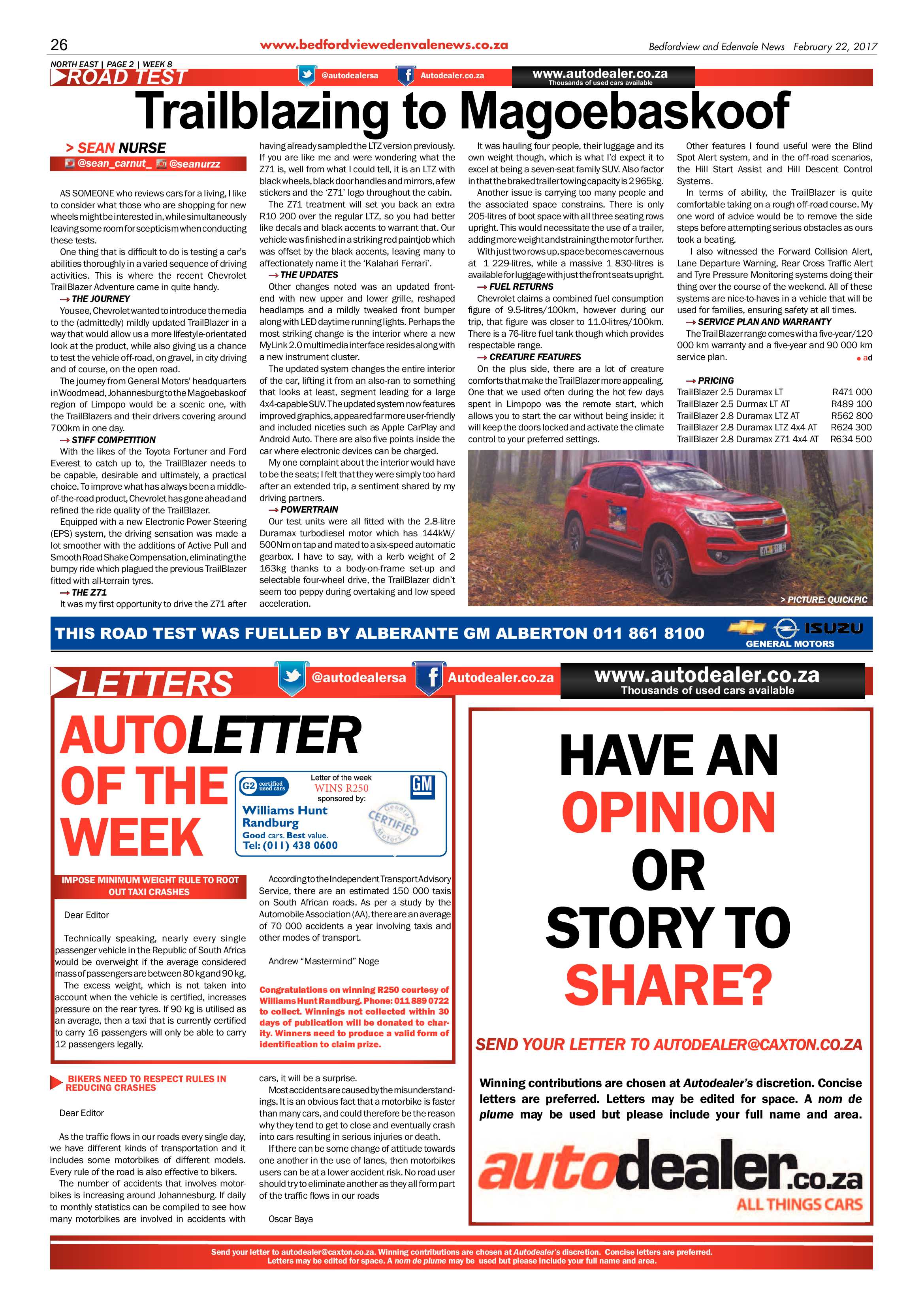 Bedfordview and Edenvale News 22 February 2017 page 26