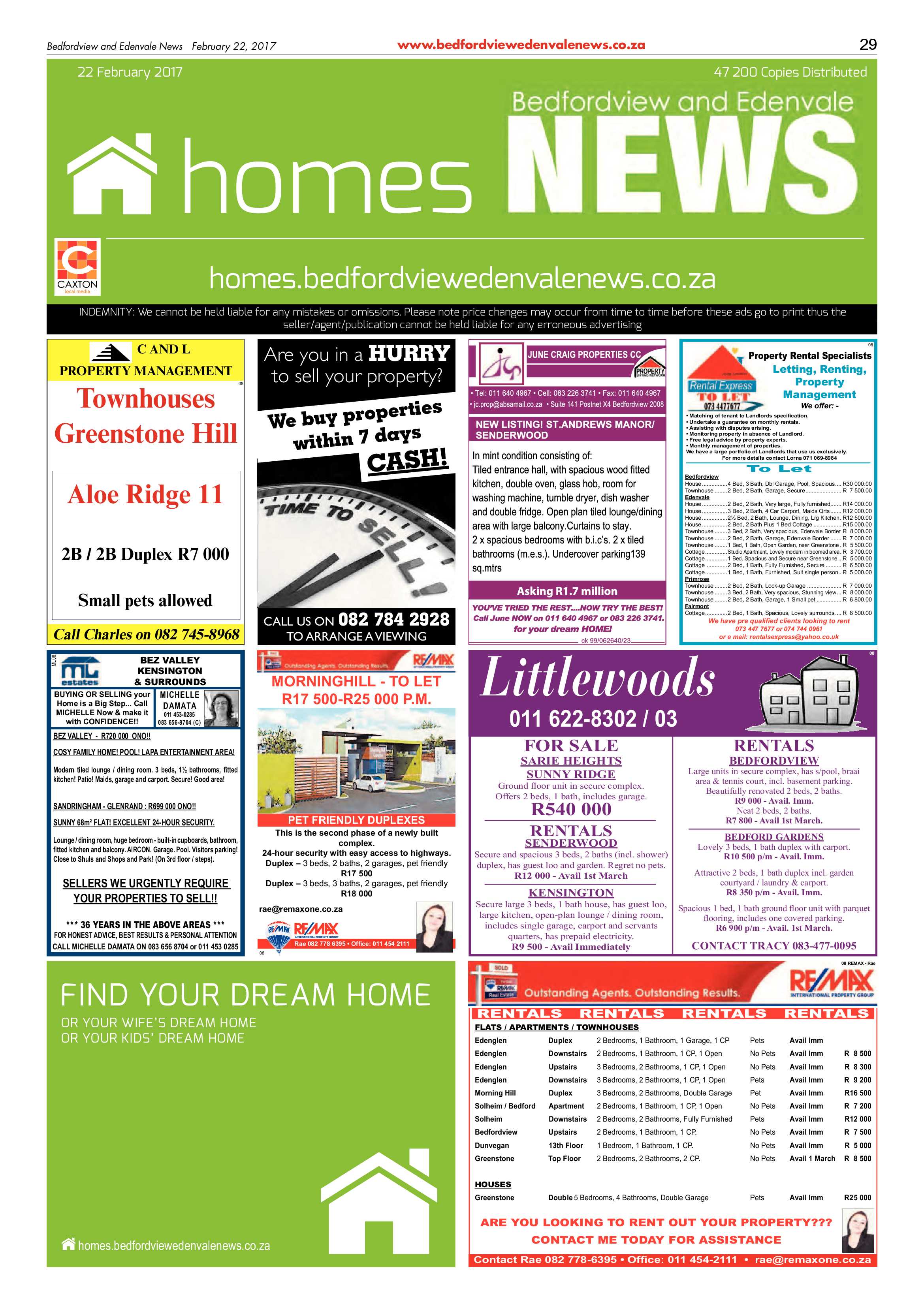 Bedfordview and Edenvale News 22 February 2017 page 29