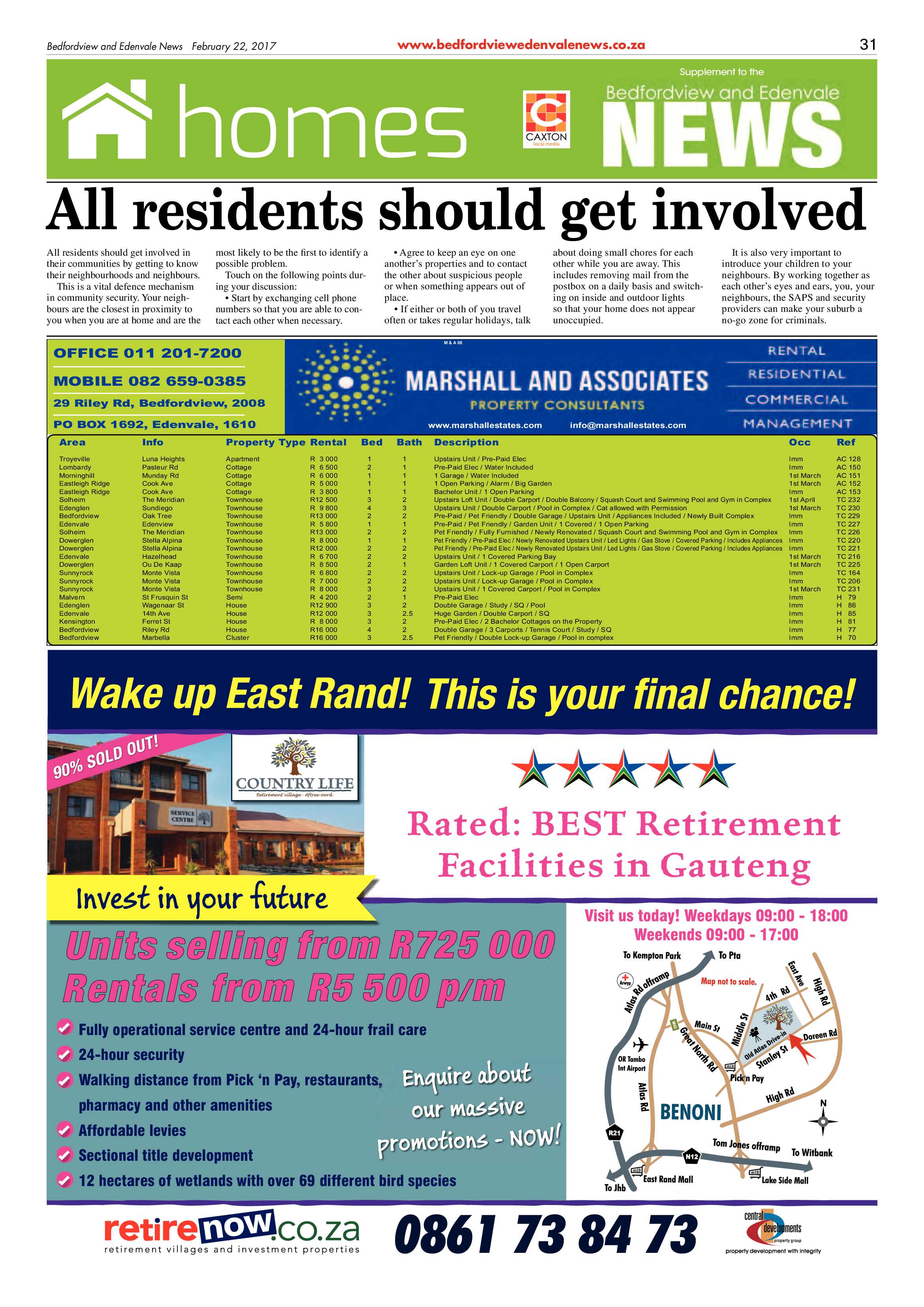 Bedfordview and Edenvale News 22 February 2017 page 31
