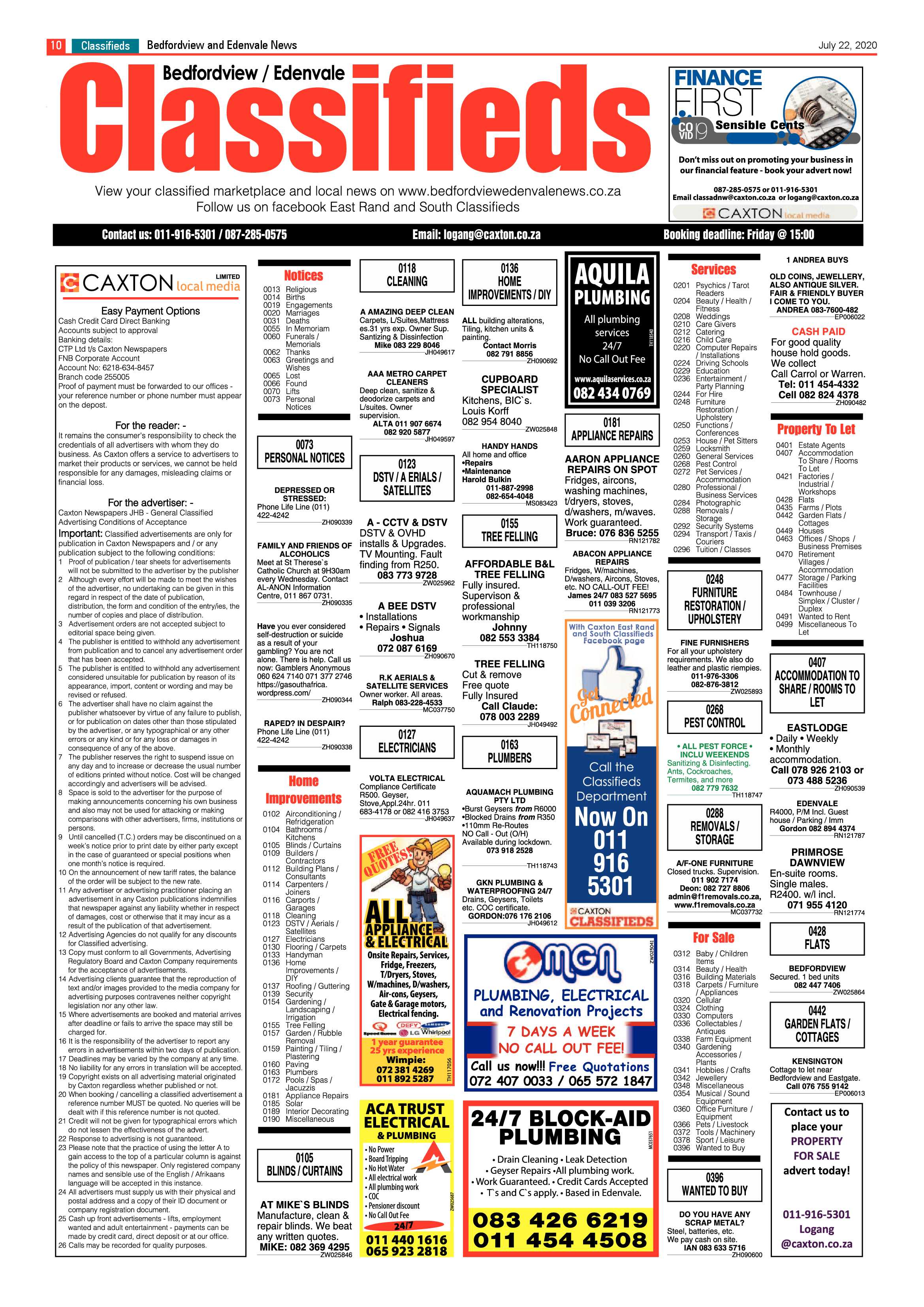 Bedfordview and Edenvale News 22 July 2020 page 10